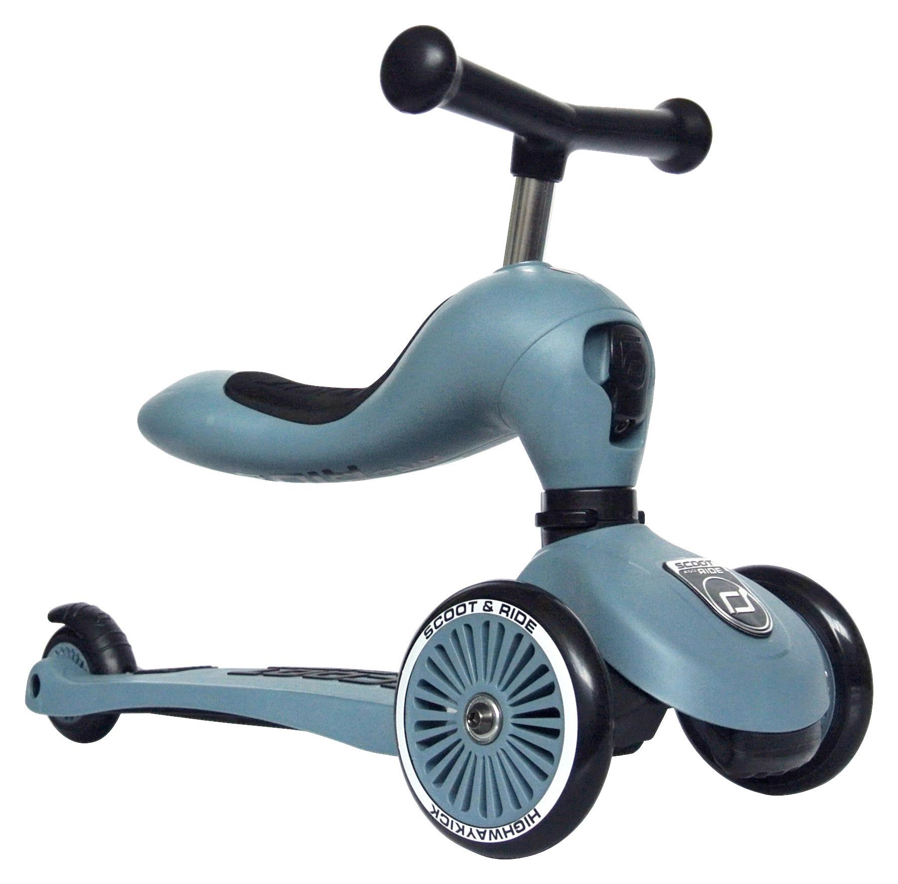 HULAJNOGA DLA DZIECI HIGHWAYKICK 1 - niebieski, Trend, tworzywo sztuczne/metal (24/37/55cm) - Scoot and Ride