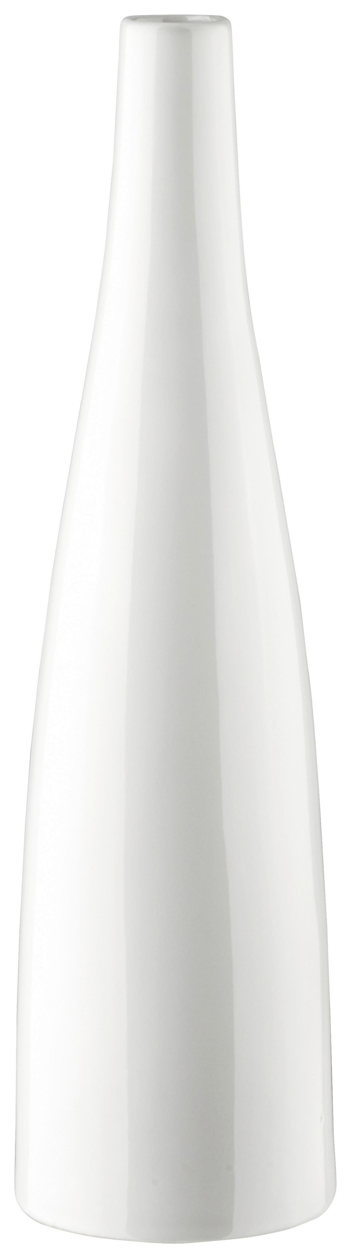 Vase Plancio aus Porzellan in Weiß - Weiß, MODERN, Keramik (10,5/39.6cm) - Modern Living