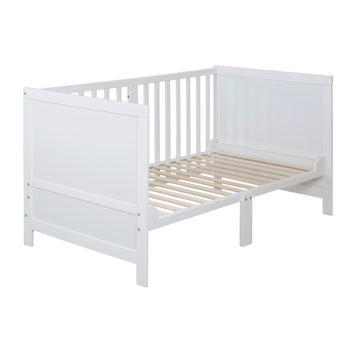 Rácsos Kiságy, Átalakítható Easy Sleep - fehér, Basics, faalapú anyag (78/78/142cm) - Roba