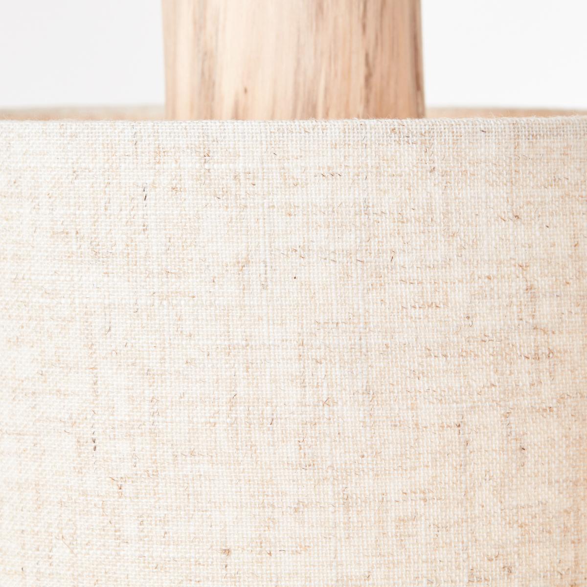 Pendelleuchte Pia Naturfarben max. 40 Watt - Schwarz/Naturfarben, Natur, Holz/Textil (80/20/130cm) - Brilliant
