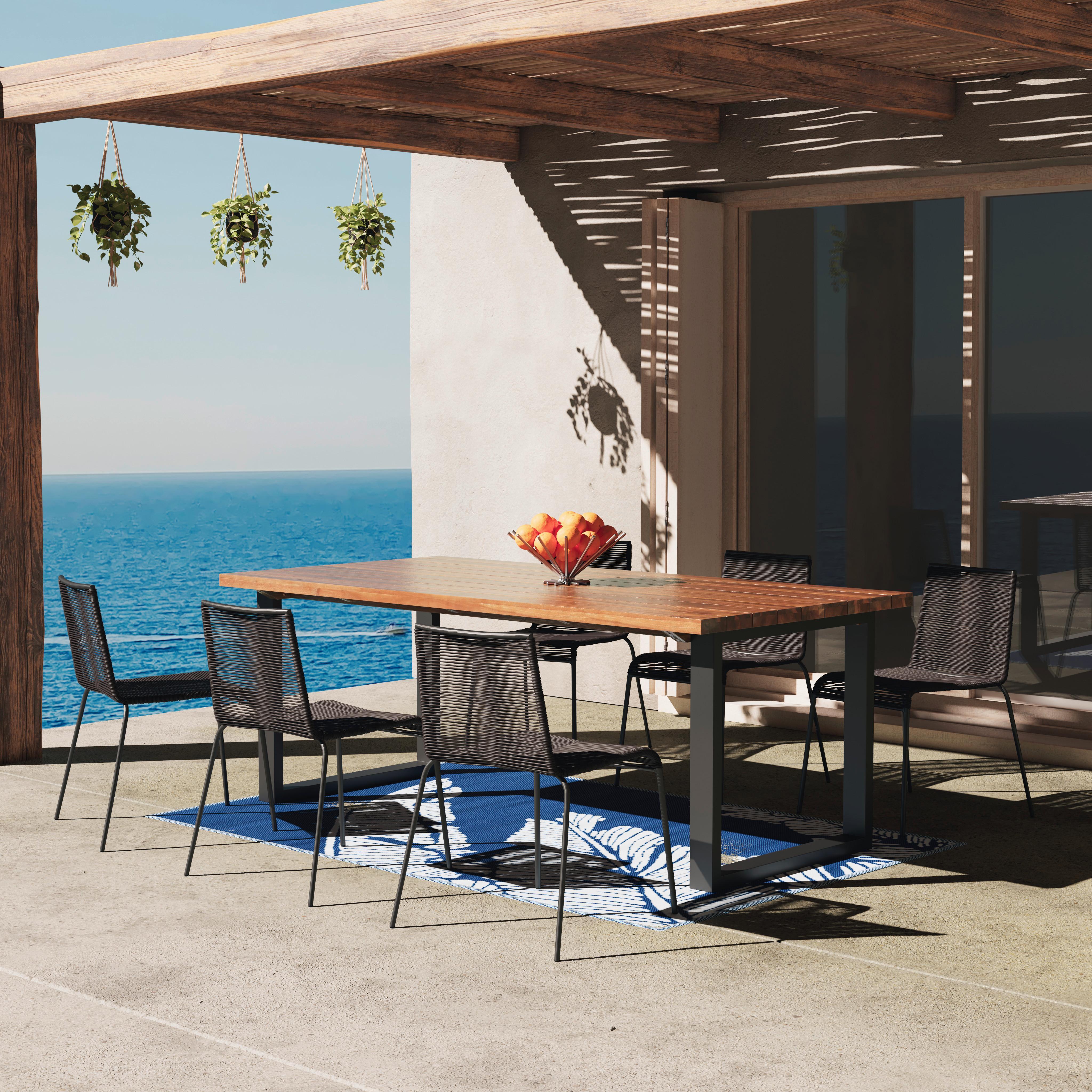 Vrtni Set Suna - boje tikovine/crna, Moderno, drvo/metal - Bessagi Garden