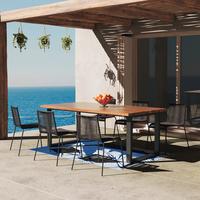 Gartenset Suna Schwarz Holz/Textil/Metall + Abdeckung - Schwarz/Teakfarben, MODERN, Holz/Textil - Bessagi Garden