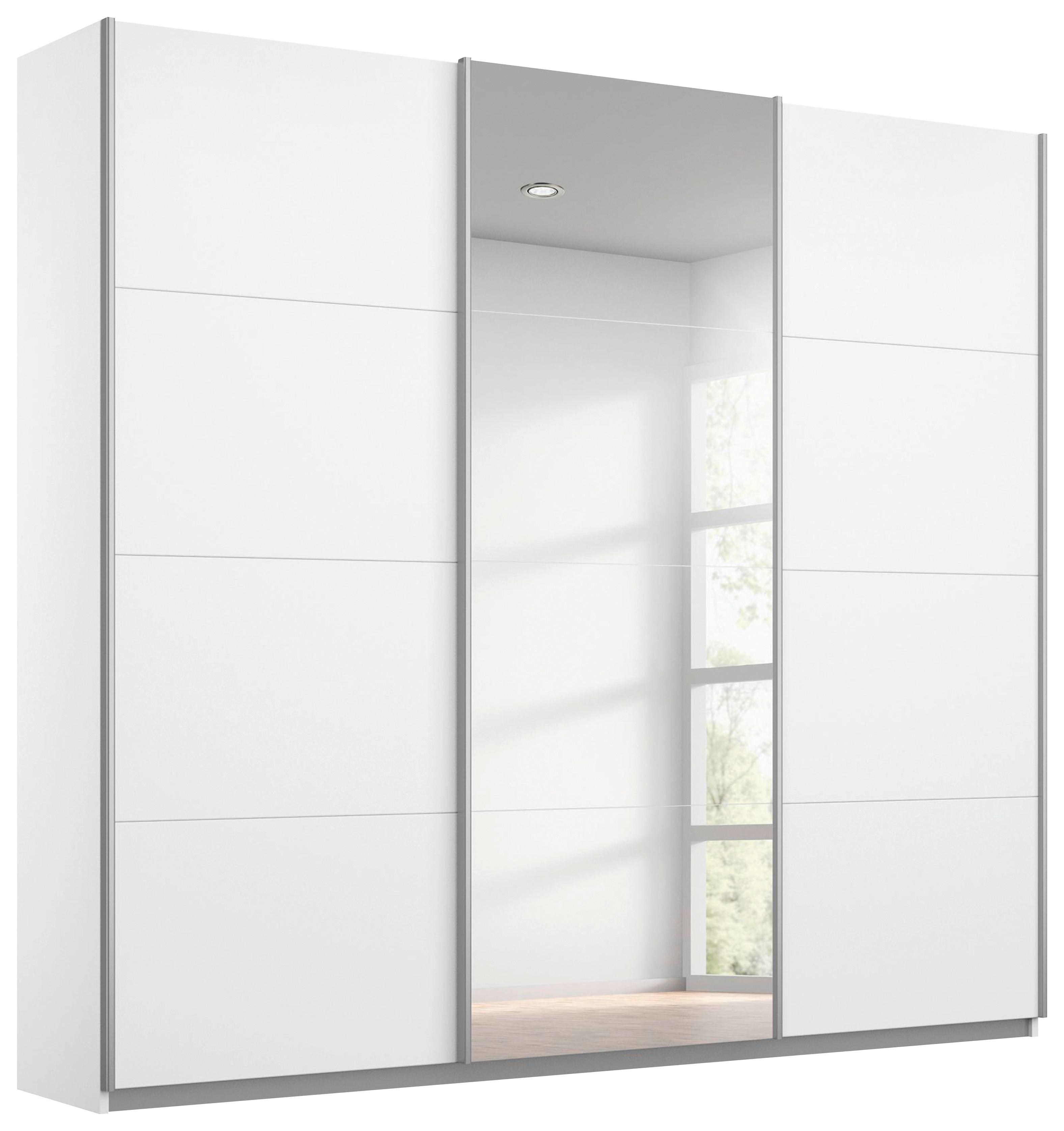Schwebetürenschrank Kulmbach Weiß ca. 203x229x62cm - Alufarben/Weiß, KONVENTIONELL, Holzwerkstoff/Metall (203/229/62cm) - Mömax