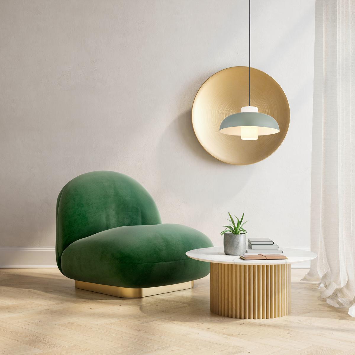 LAMPA WISZĄCA JULIE - zielony/biały, Trend, metal/szkło (38/120cm) - Collet's Monde