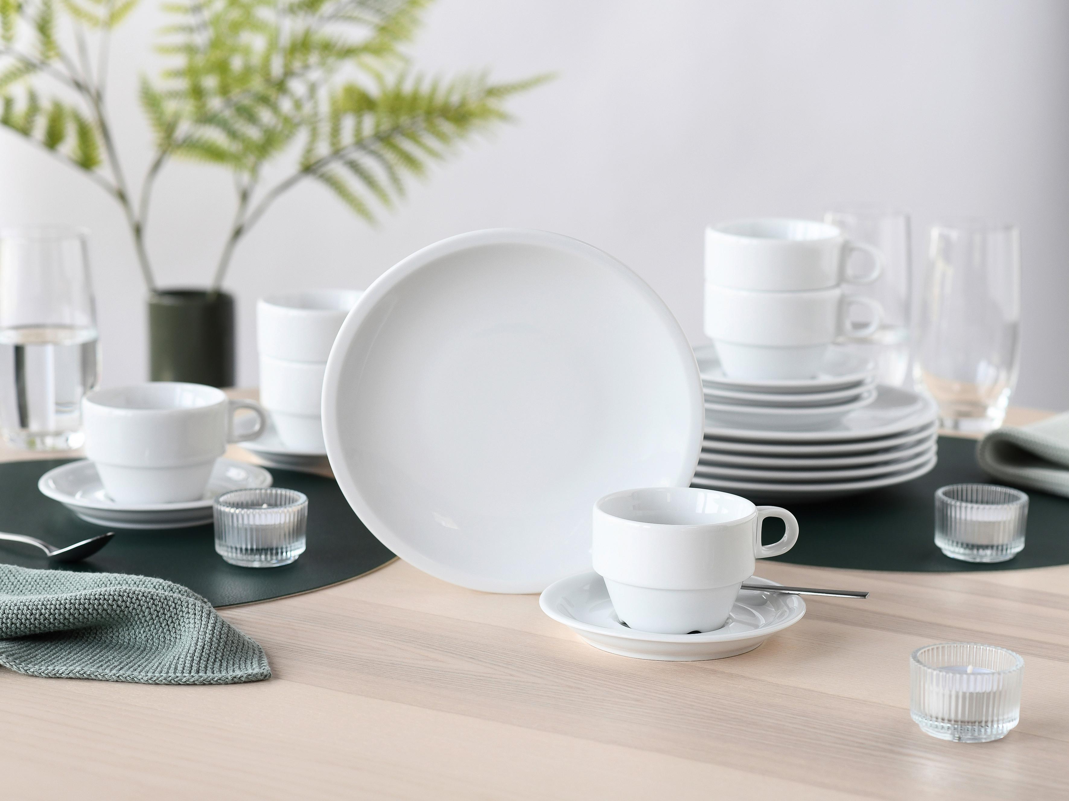 Kavni Servis Milano, 18-Delni - bela, Basics, keramika - Creatable