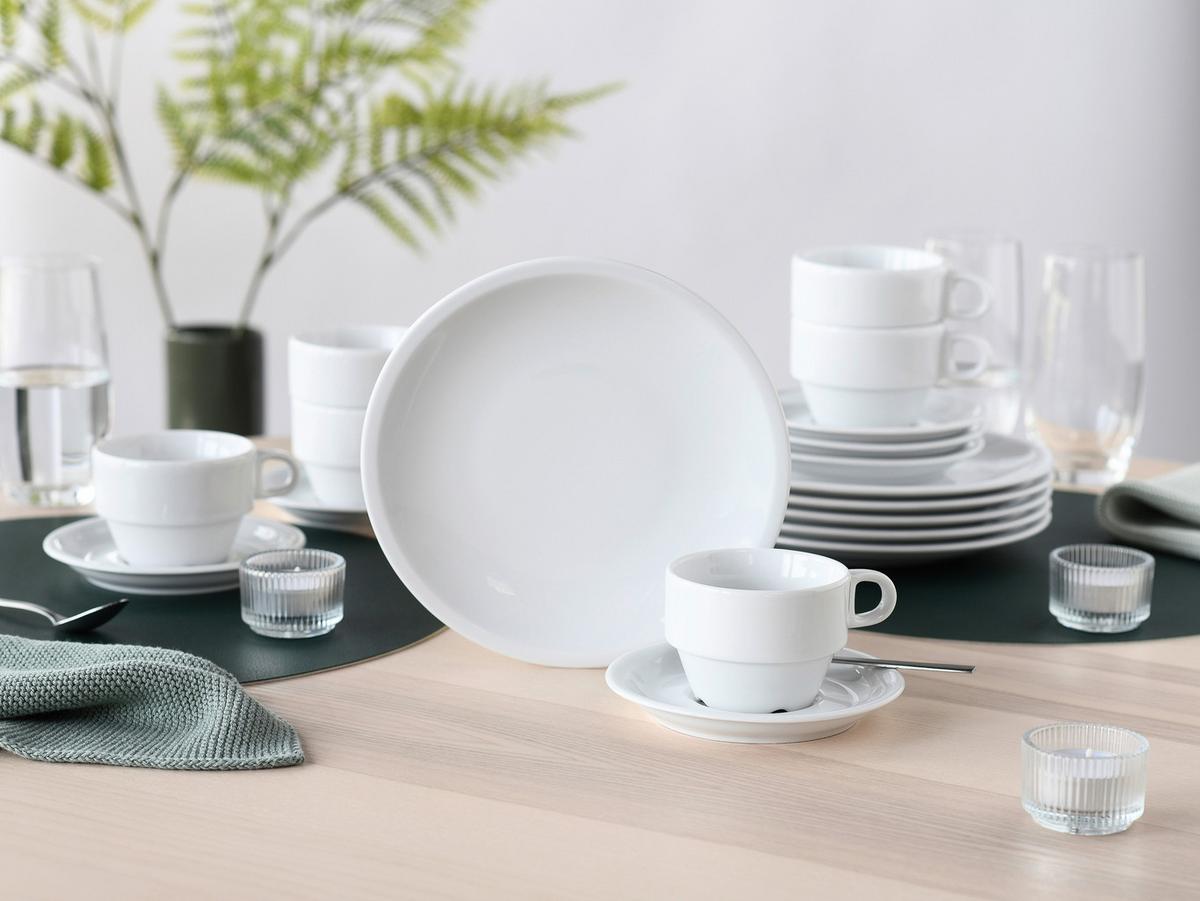 Kavni Servis Milano, 18-Delni - bela, Basics, keramika - Creatable