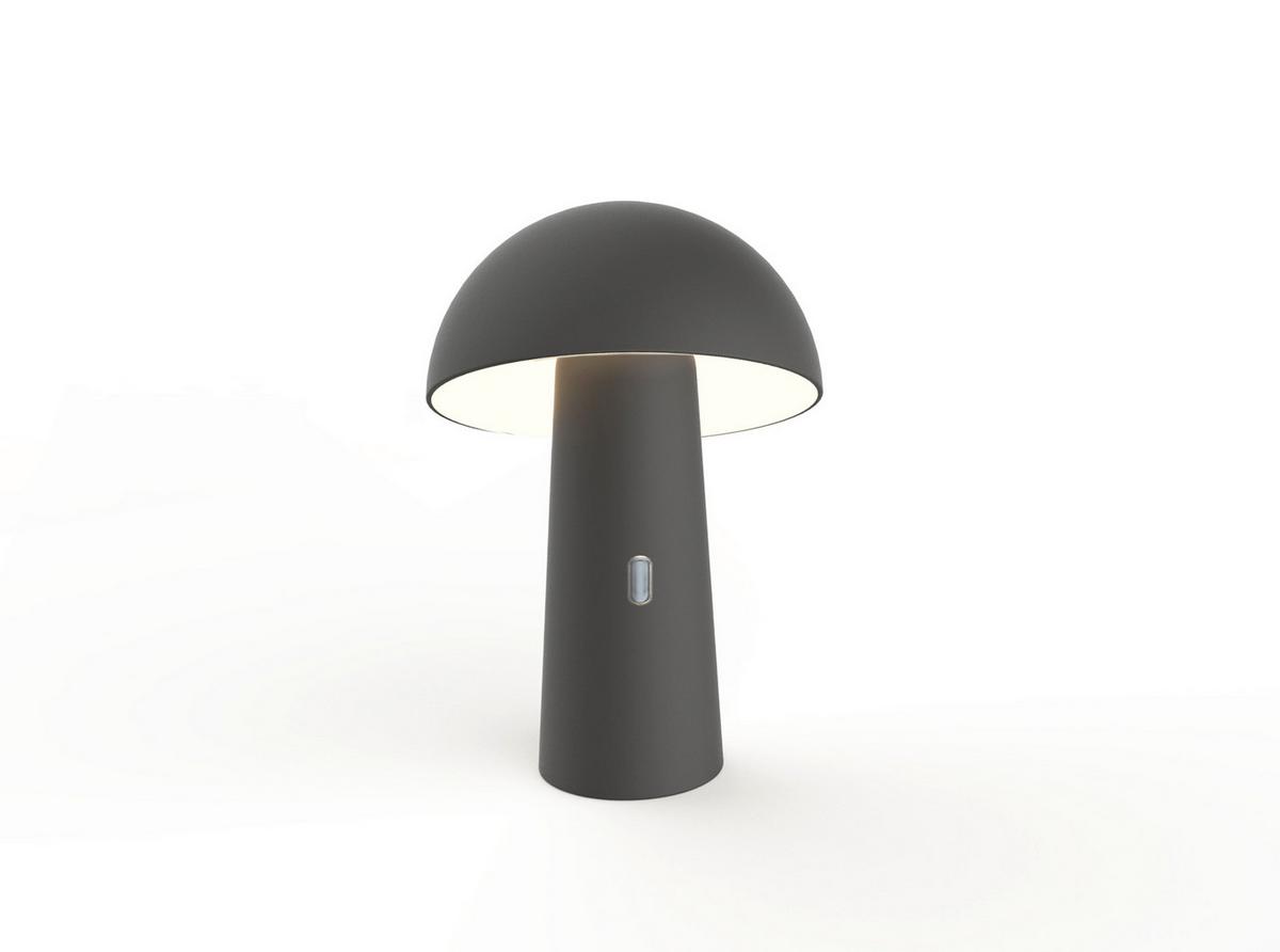 LAMPA STOŁOWA Z AKUMULATOREM LUMSTK025NXWLN SHITAKE - czarny, Design, tworzywo sztuczne (16,5/25,5/16,5cm) - Newgarden