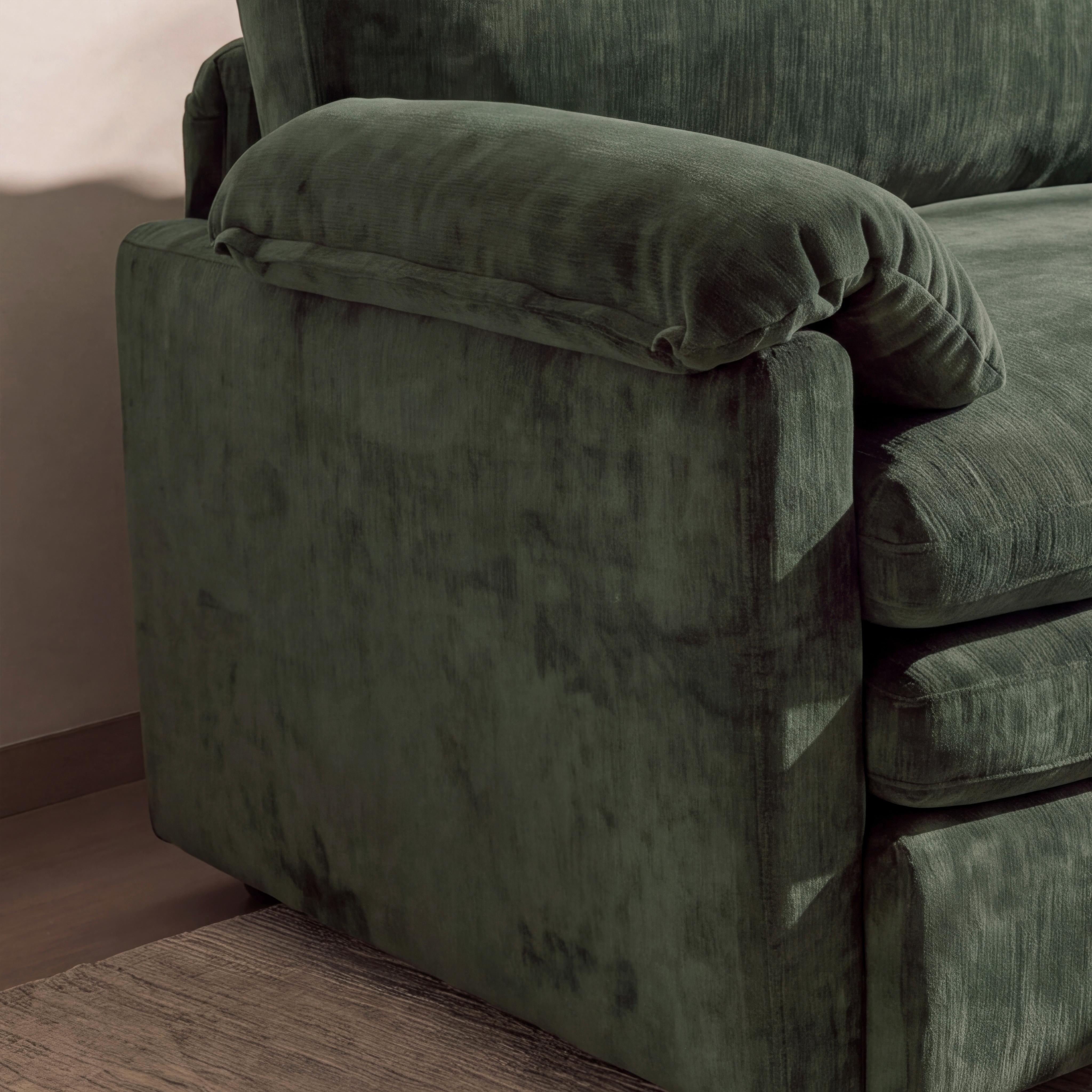 SOFFA ALESSIA - grön/svart, Modern, trä/textil (188/137cm) - Bessagi Home