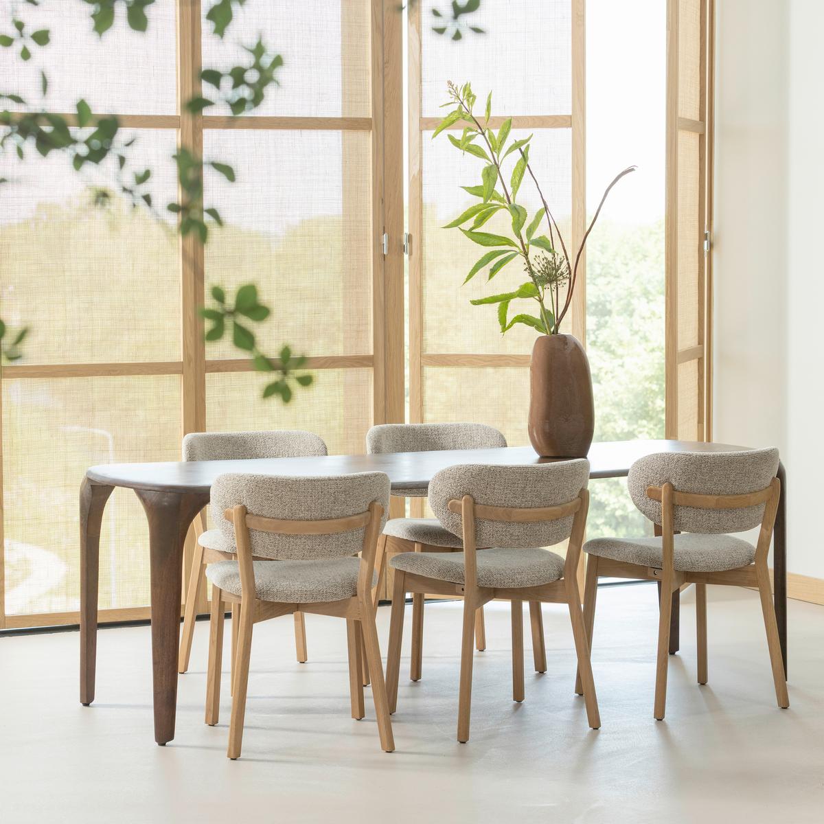 Stuhl-Set Udar 2er-Set Naturfarben - Naturfarben, MODERN, Holz/Textil (51/82/60cm) - Livetastic