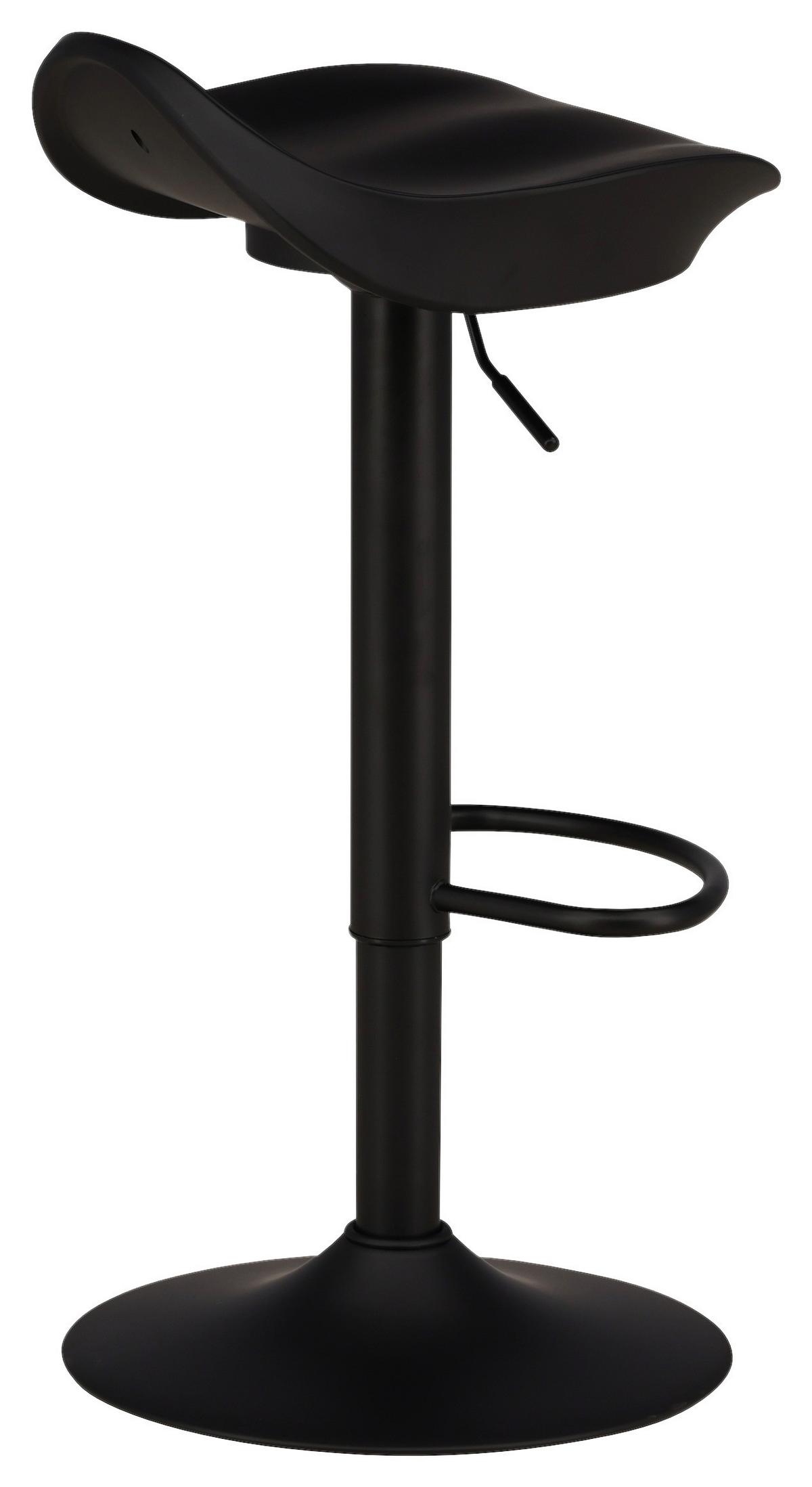 Barhocker-Set Adesto 2er-Set ca. 40x69 cm Schwarz - Schwarz, Design, Kunststoff/Metall (40/69/38cm) - Livetastic