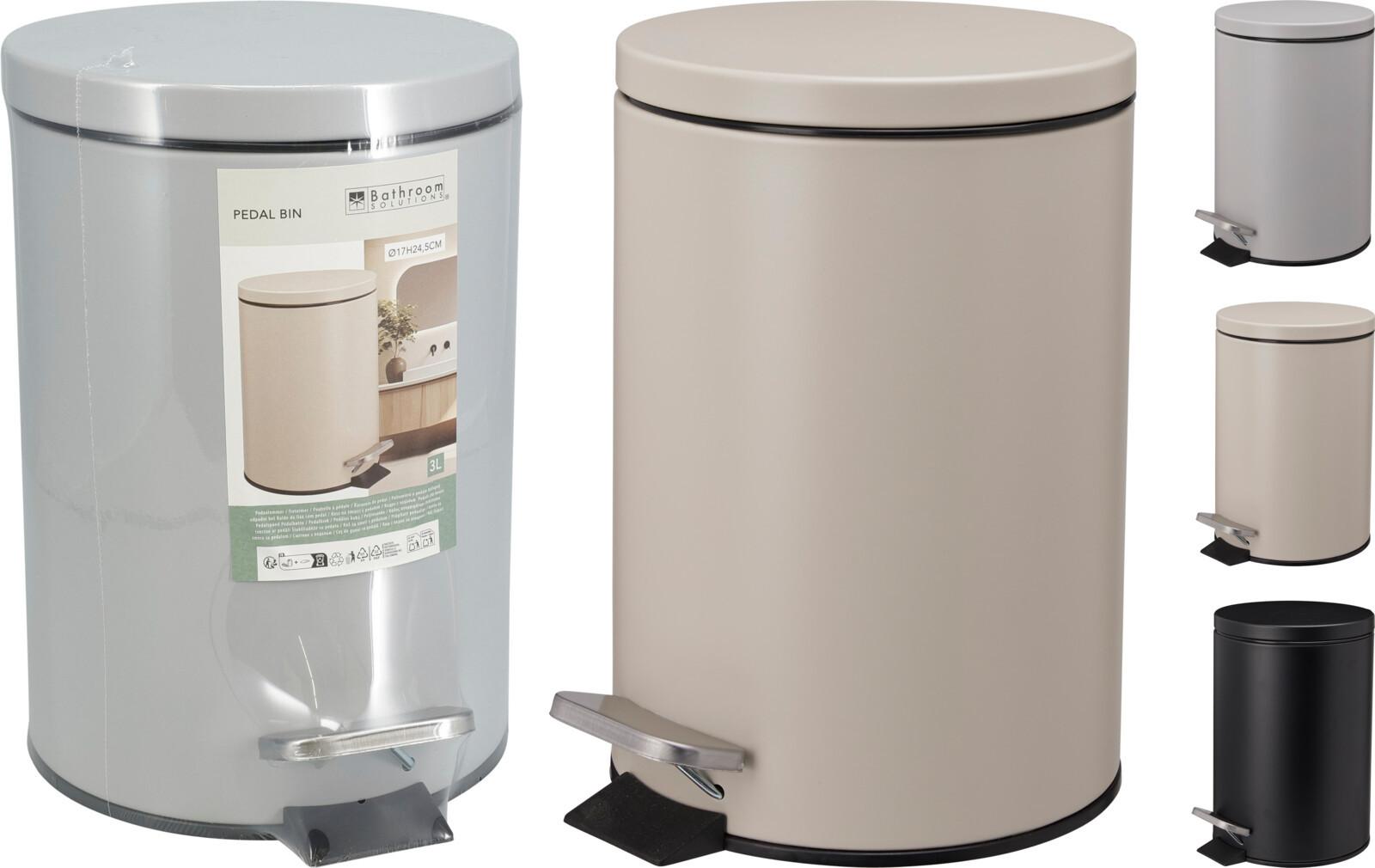 Kozmetikai Szemetes Cory - bézs/fekete, fém (16,8/21/24,5cm)