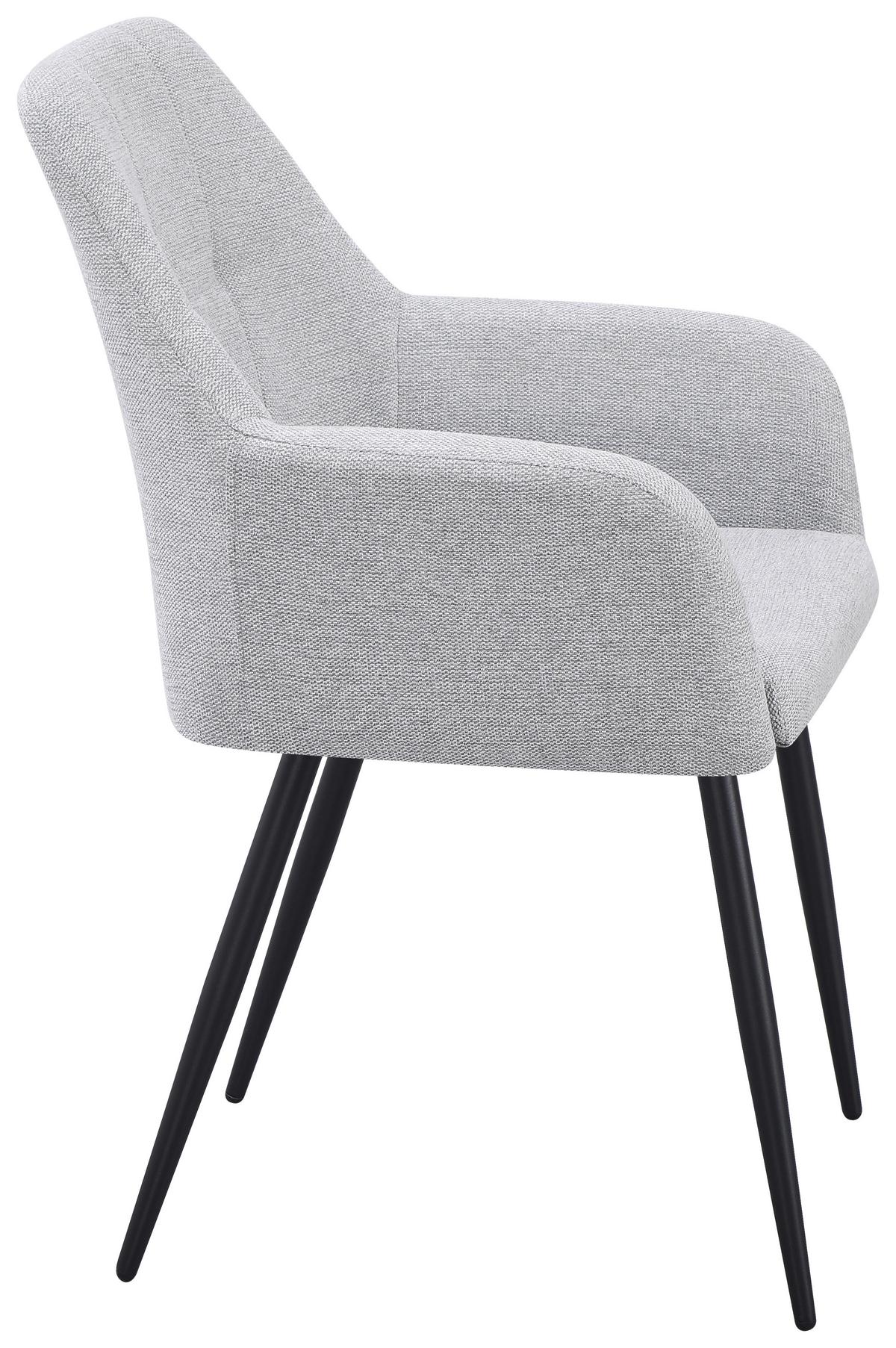 Naslanjač Joe Ii, Svetlo Siva - črna/svetlo siva, Konvencionalno, kovina/tekstil (58/86/61cm)