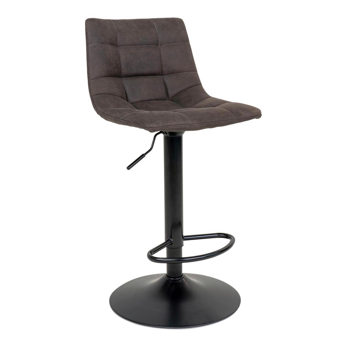 Barhocker-Set Middelfart 2er-Set Dunkelgrau/Schwarz - Dunkelgrau/Schwarz, MODERN, Textil/Metall (43/88-108/45cm) - MID.YOU