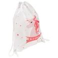 Sportbeutel Unicorn in Rosa/Weiß/pink - Pink/Rosa, Kunststoff (35/40/1cm)