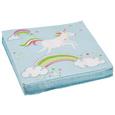 Serviete Unicorn - roza/turkizna, papir (33/33cm) Serviete Unicorn - roza/turkizna, papir (33/33cm)