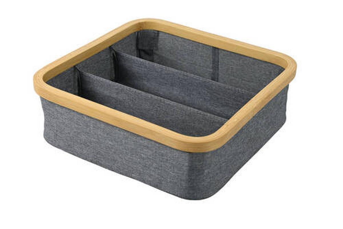 Škatla Za Shranjevanje Simply Storage -Ext- - siva, Moderno, karton/tekstil (30/30/9cm) - Premium Living
