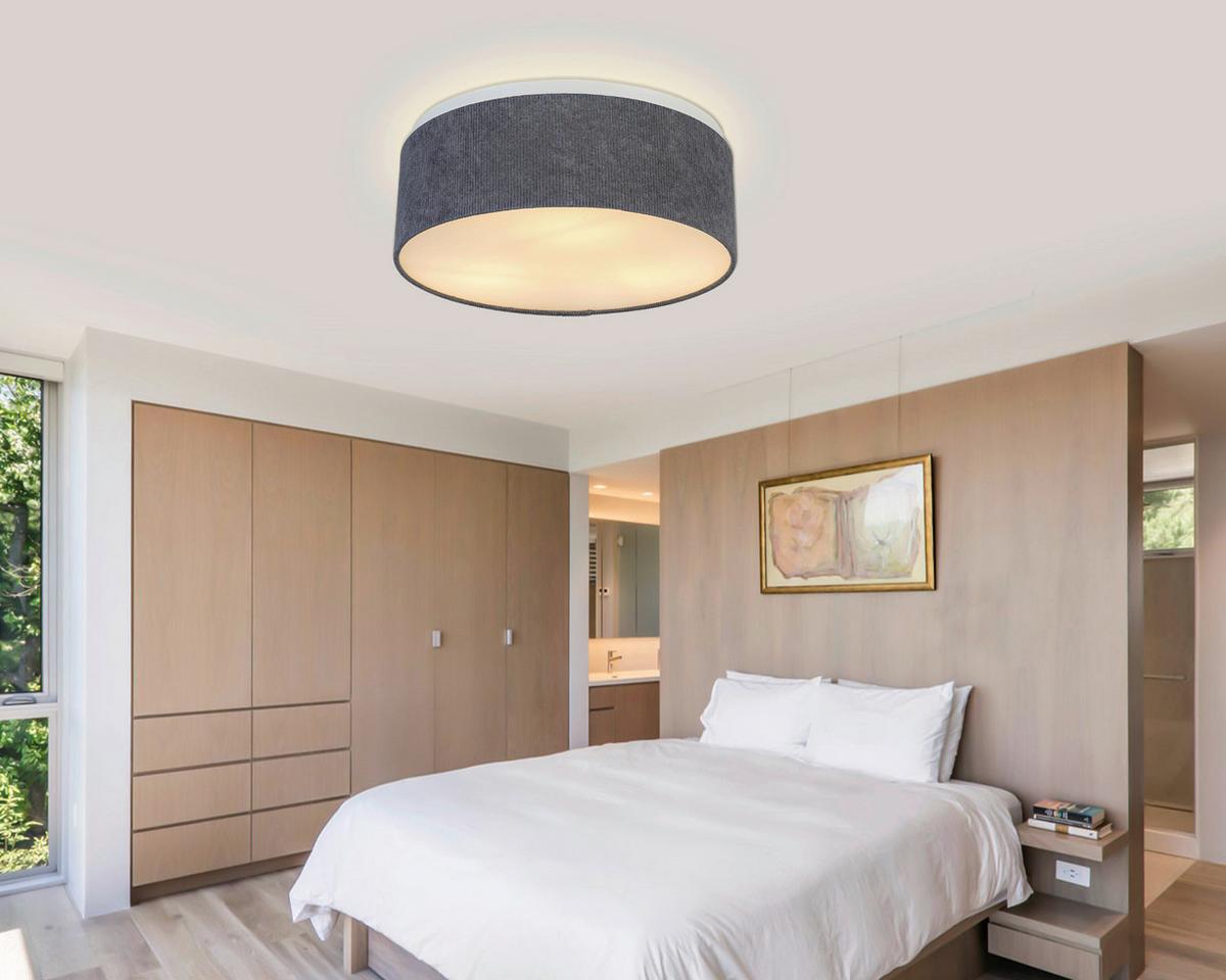 LAMPA SUFITOWA ELENORE - antracytowy, Trend, tworzywo sztuczne/metal (40/15cm) - Novel