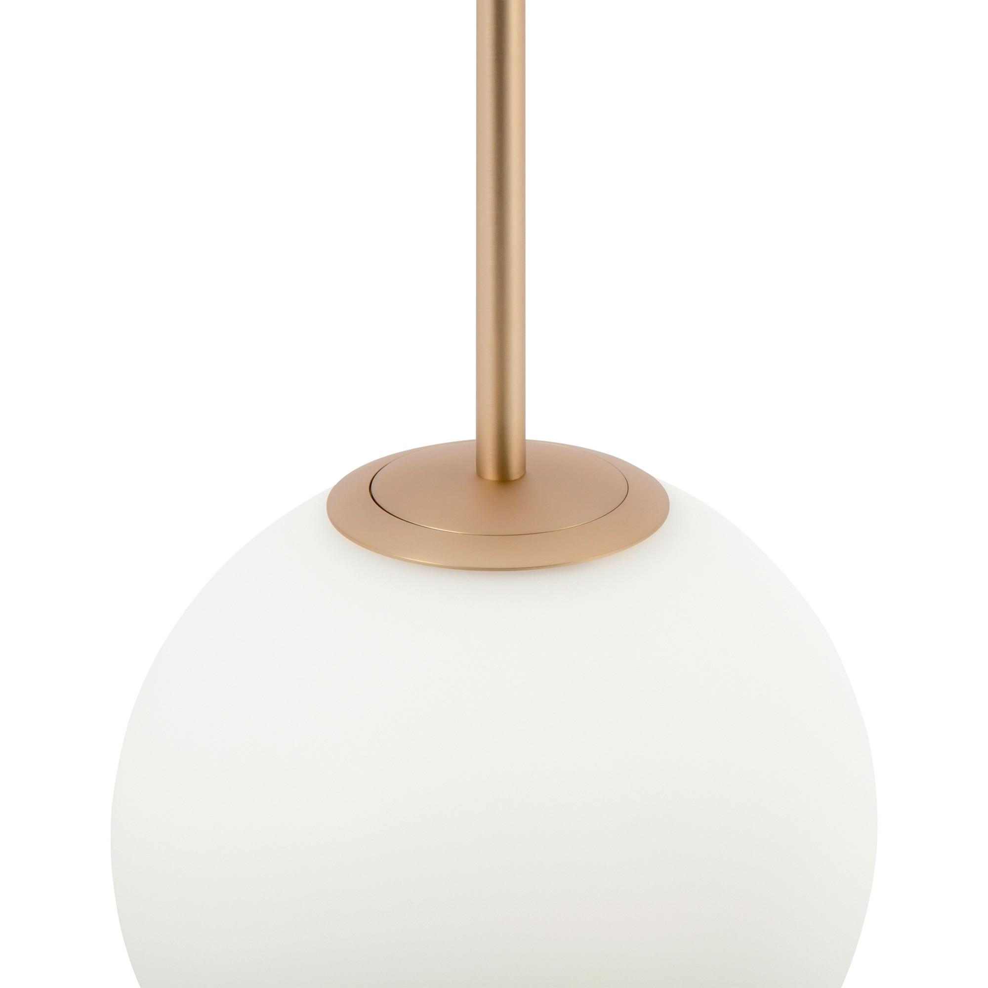 Pendelleuchte Basic Form Weiß/Goldfarben max. 40 Watt - Goldfarben/Weiß, Trend, Glas/Metall (20/40cm) - MAYTONI