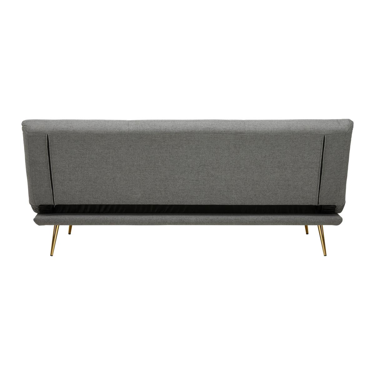 Schlafsofa Ben Grau Webstoff - Goldfarben/Grau, MODERN, Holz/Textil (186/82/85cm) - Bessagi Home