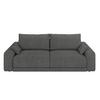 Sofa Plain Dunkelgrau - Dunkelgrau/Schwarz, Modern, Kunststoff/Textil (256/88/120cm) - Mömax