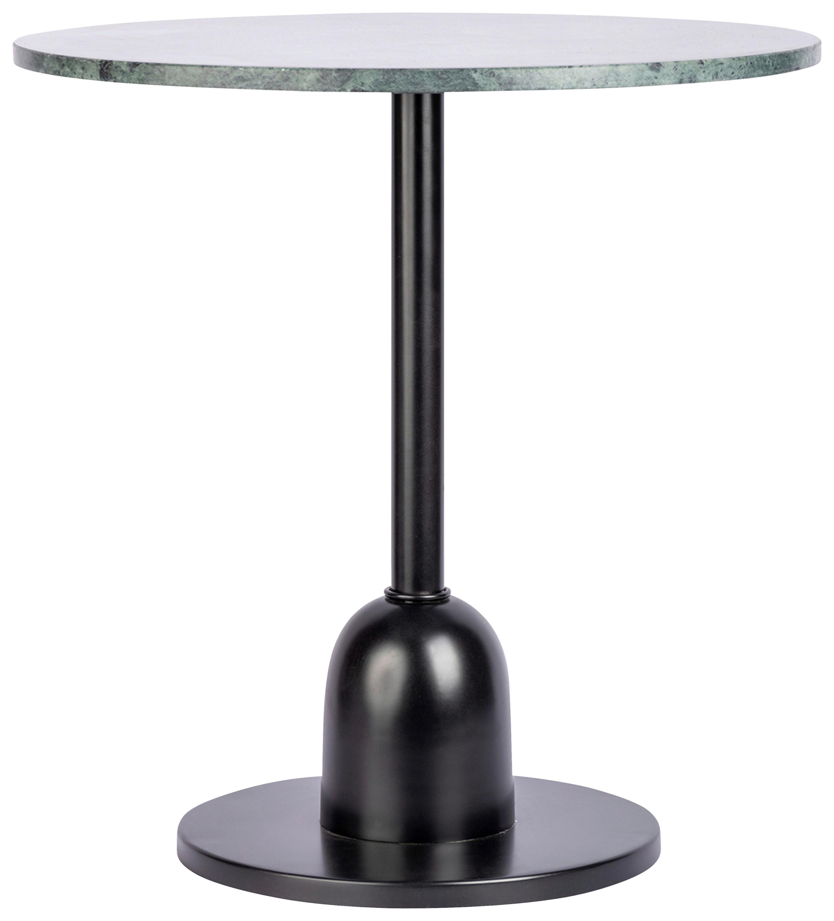 BEISTELLTISCH GORDON 125 GRÜN - Dunkelgrün/Schwarz, Design, Stein/Metall (46/46/48cm) - Kayoom