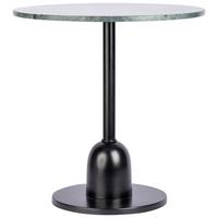 BEISTELLTISCH GORDON 125 GRÜN - Dunkelgrün/Schwarz, Design, Stein/Metall (46/46/48cm) - Kayoom