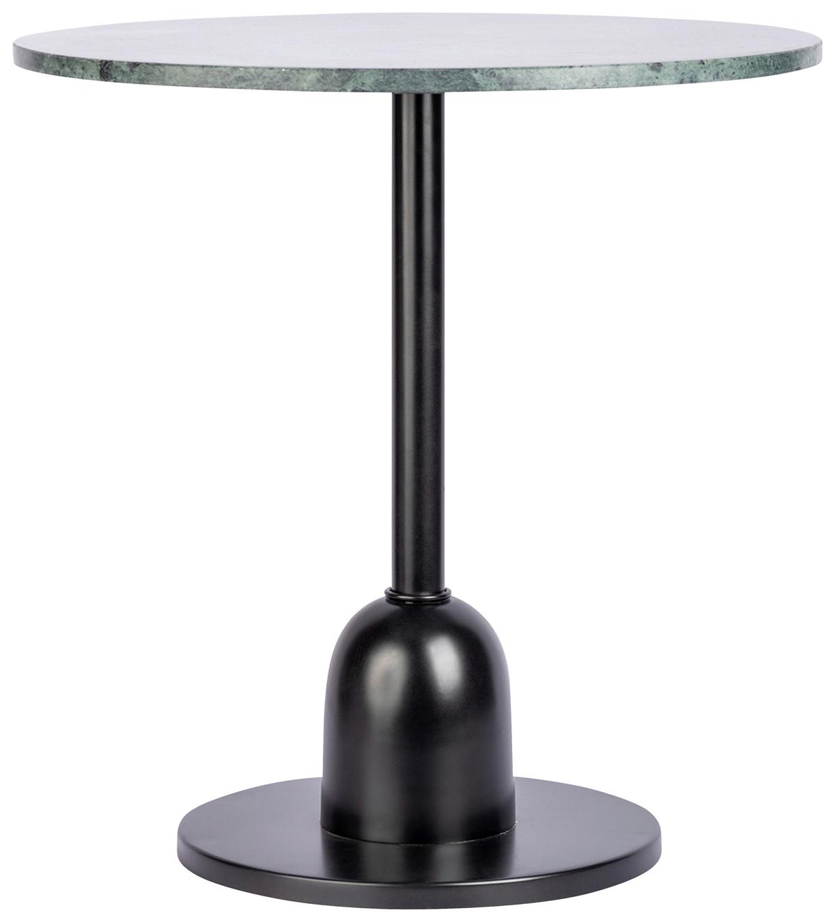 BEISTELLTISCH GORDON 125 GRÜN - Dunkelgrün/Schwarz, Design, Stein/Metall (46/46/48cm) - Kayoom