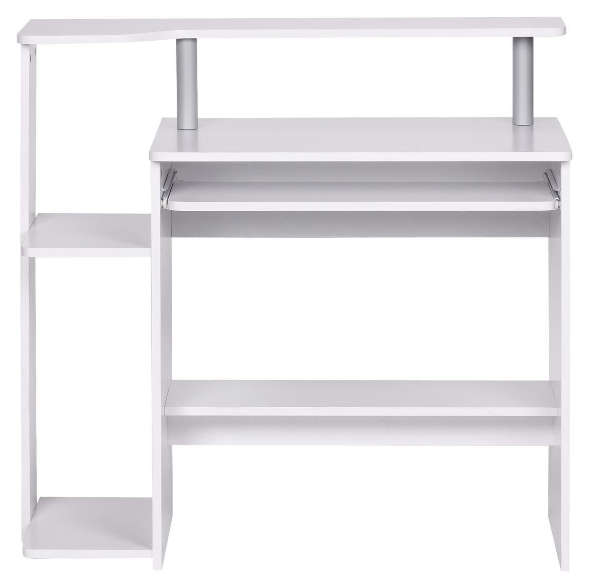 Računalniška Miza Computertisch - bela, Konvencionalno, leseni material (94/48,5/90,5cm) - MID.YOU