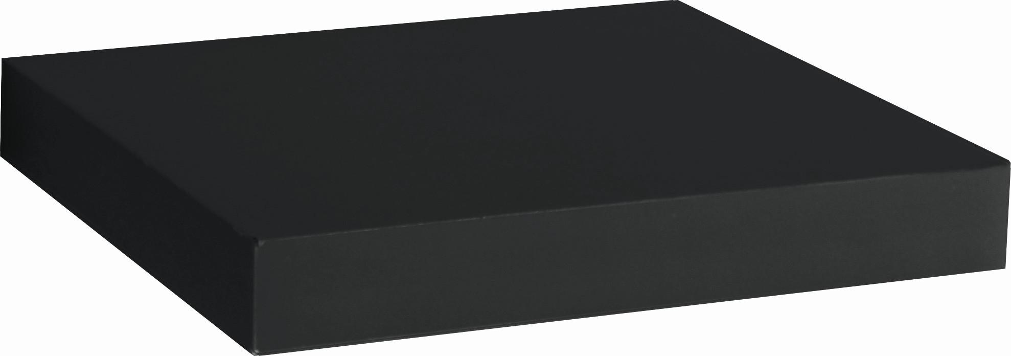 Poliță de perete Simple - negru, Modern, material pe bază de lemn (23,5/3,8/23,5cm) - Modern Living