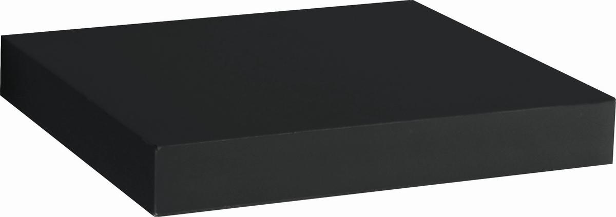 Falipolc Fekete 23,5cm Széles Simple - fekete, Modern, faalapú anyag (23,5/3,8/23,5cm)