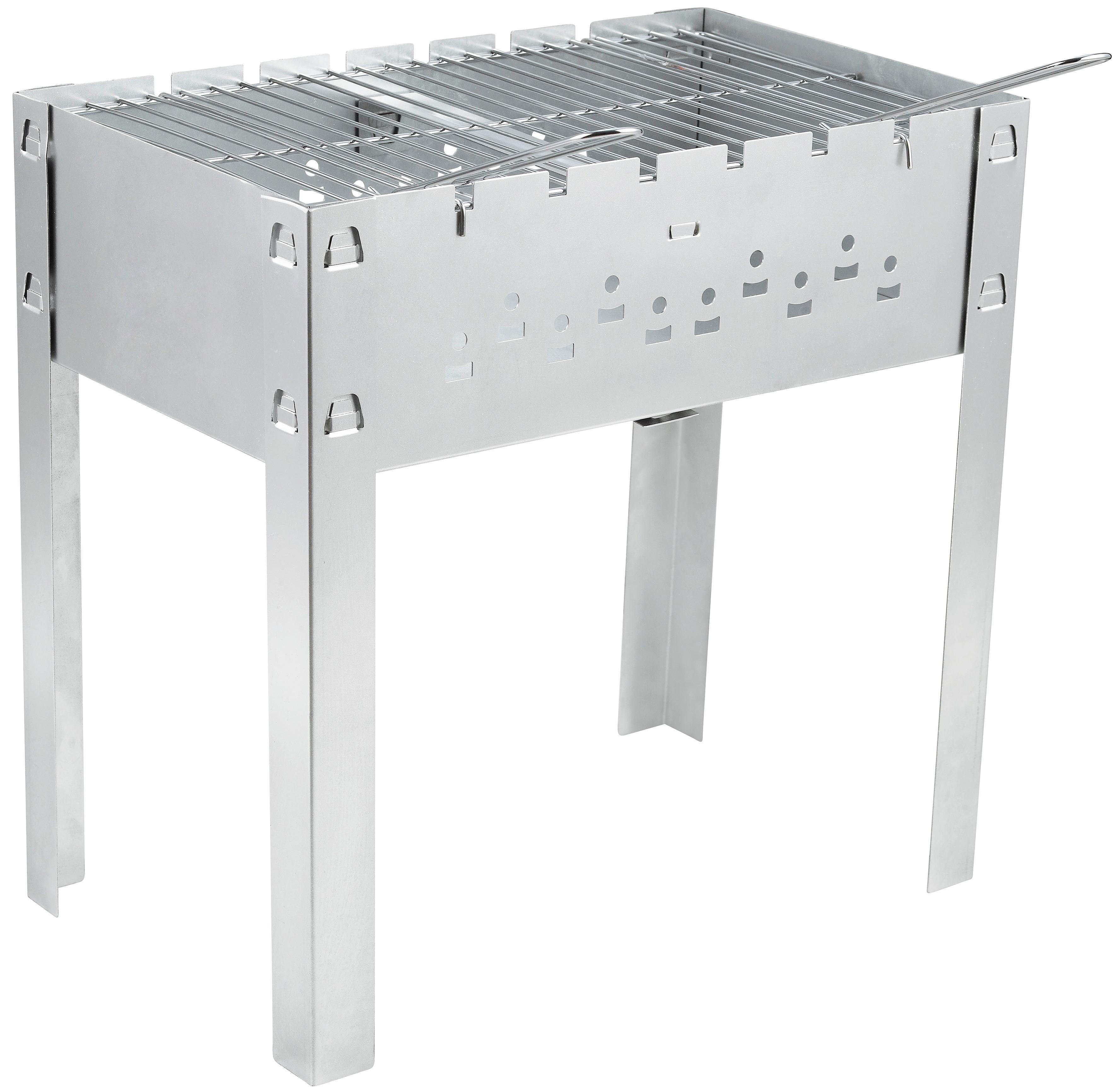 GRILL WĘGLOWY SCHASCHLIKGRILL MAGNAL L - kolor srebrny, Konventionell, metal (50/50/30cm)