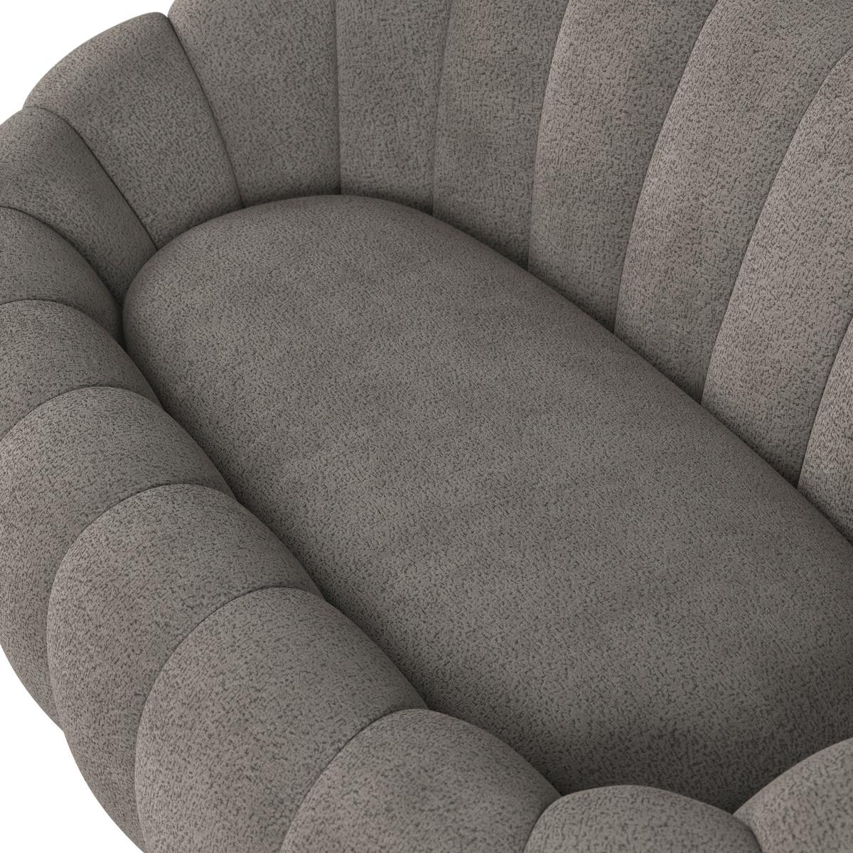 Sofa Lena Chenille Dunkelgrau - Hellbraun/Dunkelgrau, MODERN, Holz/Textil (150/62/92cm)