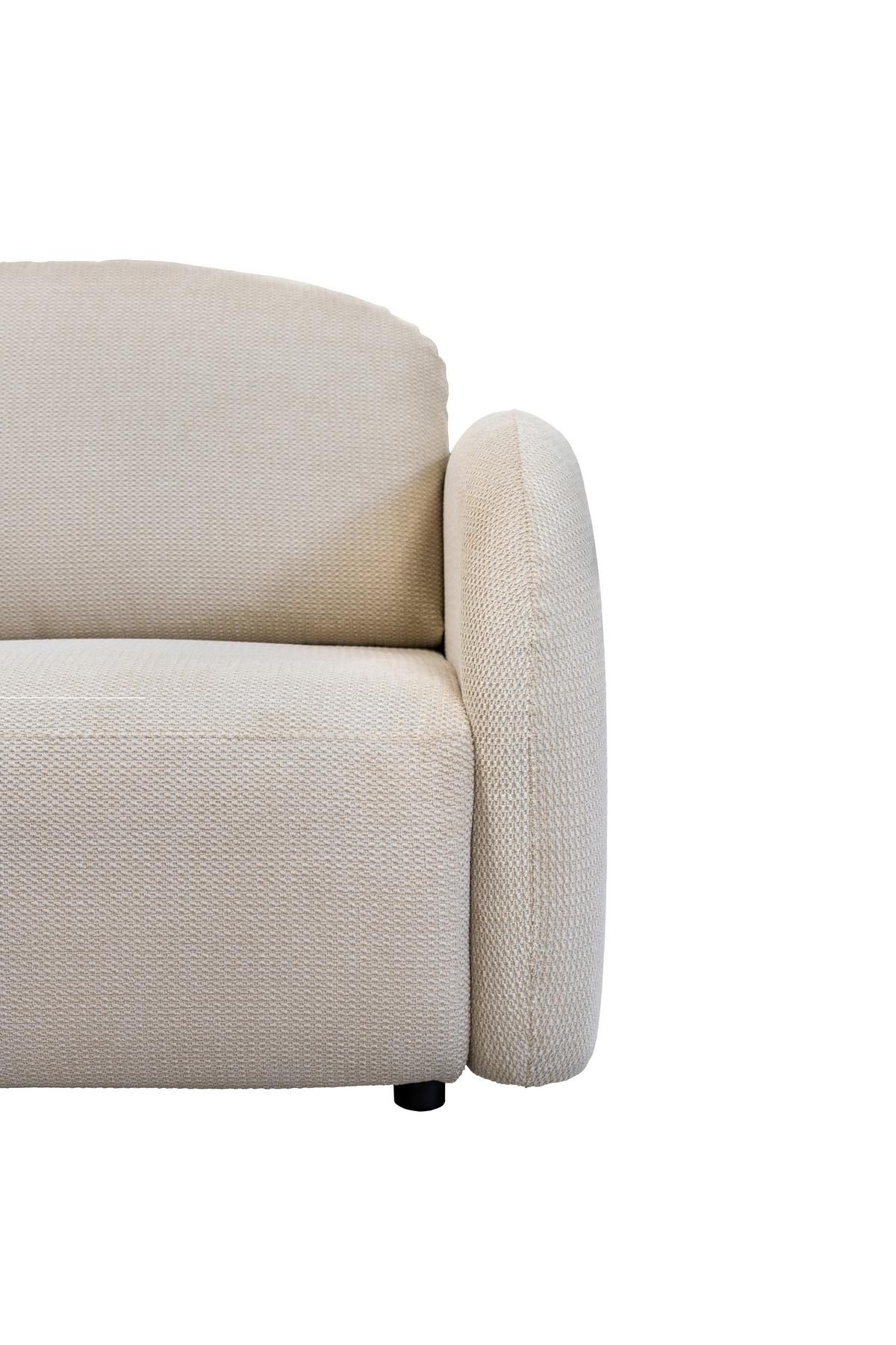 Trosjed Na Razvlačenje Roma - bež/crna, Design, tekstil (230/90/105cm)