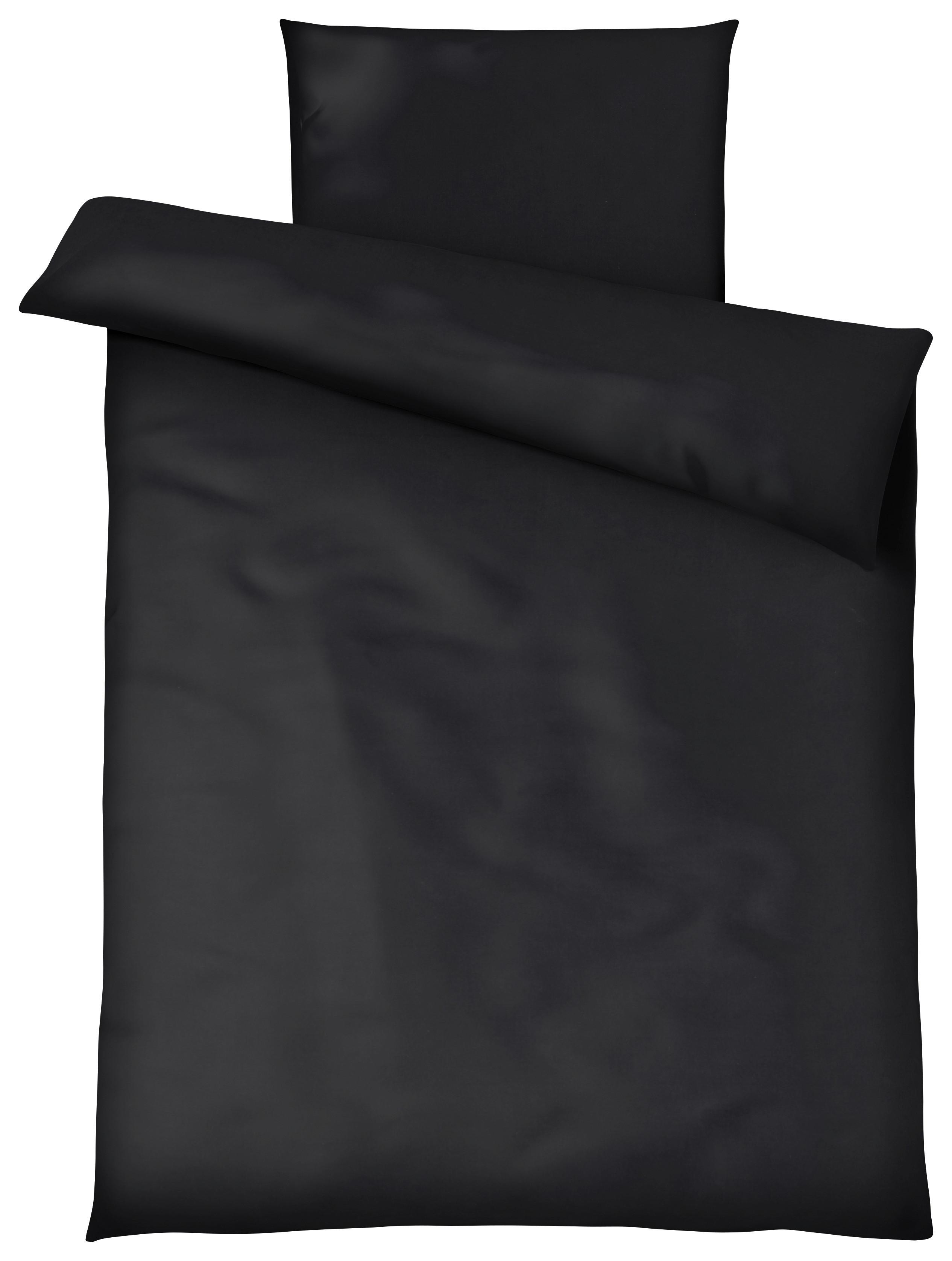 Bettwäsche Blacky ca. 135x200cm - Schwarz, MODERN, Textil (135/200cm) - Modern Living