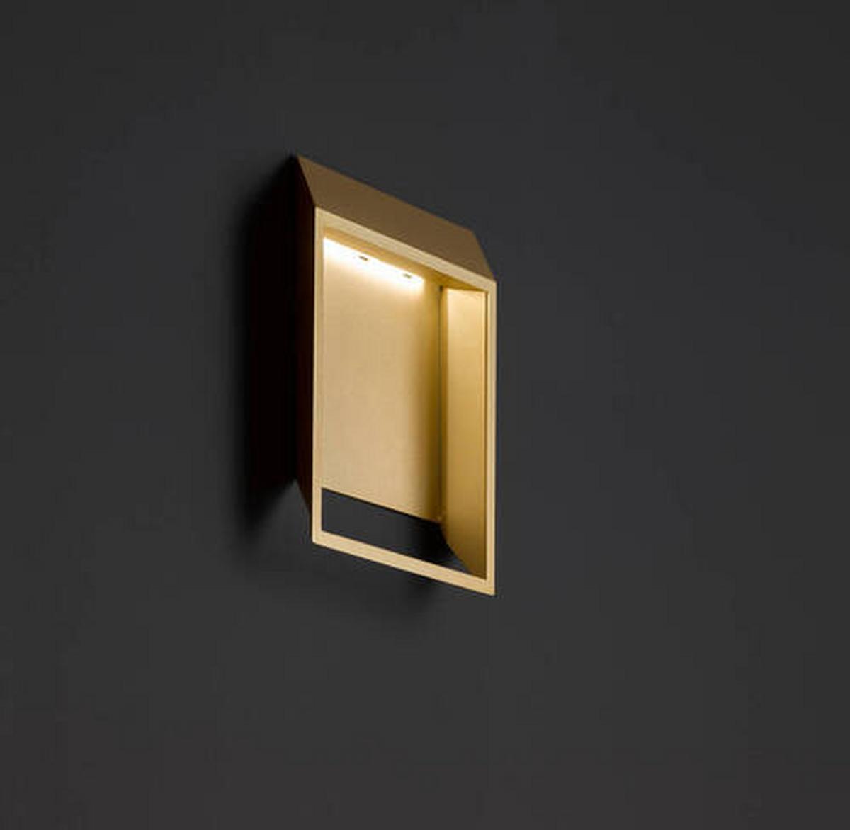 Led Svjetiljka Zidna 4416.01.15.8000 - zlatne boje, Design, metal/plastika (25/9,2/25cm) - Globo