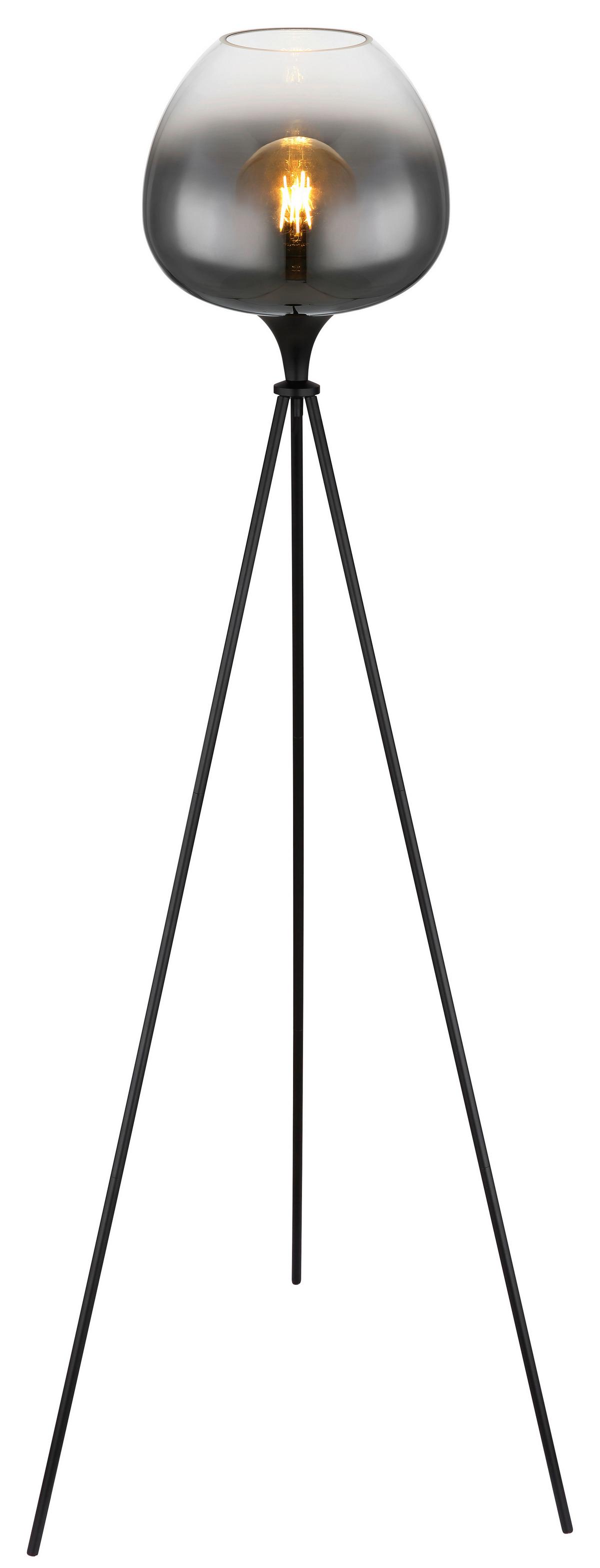 Stoječa Svetilka 15548s1 - črna, Design, kovina/steklo (65/145cm) - Globo