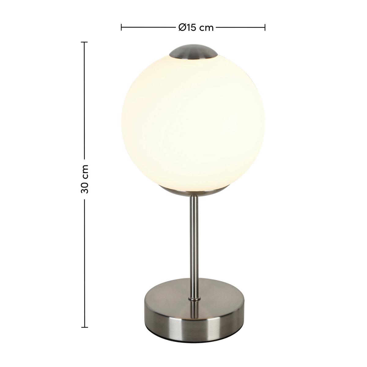 Namizna Led-svetilka Zuri - barve niklja/črna, Romantika, kovina/umetna masa (15/30cm) - Mömax