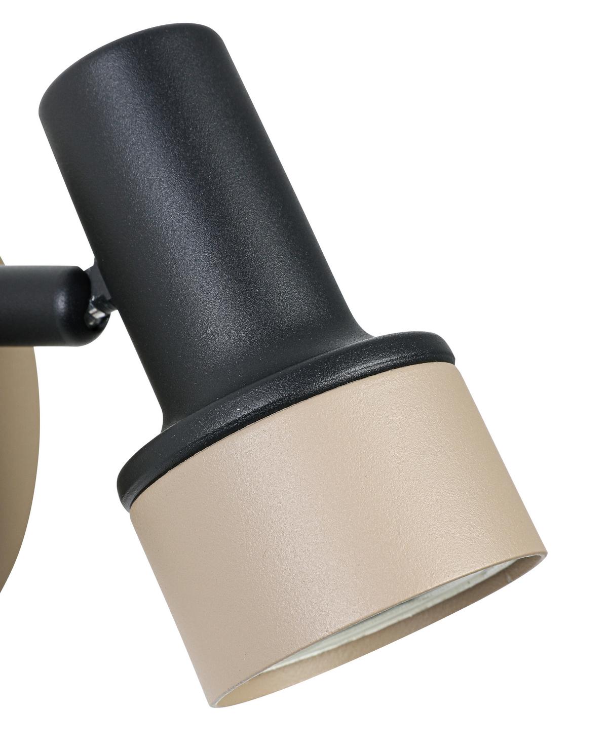 Reflektor Simba - črna/peščene barve, Romantika, kovina/umetna masa (10,8/8/9,7cm) - Mömax