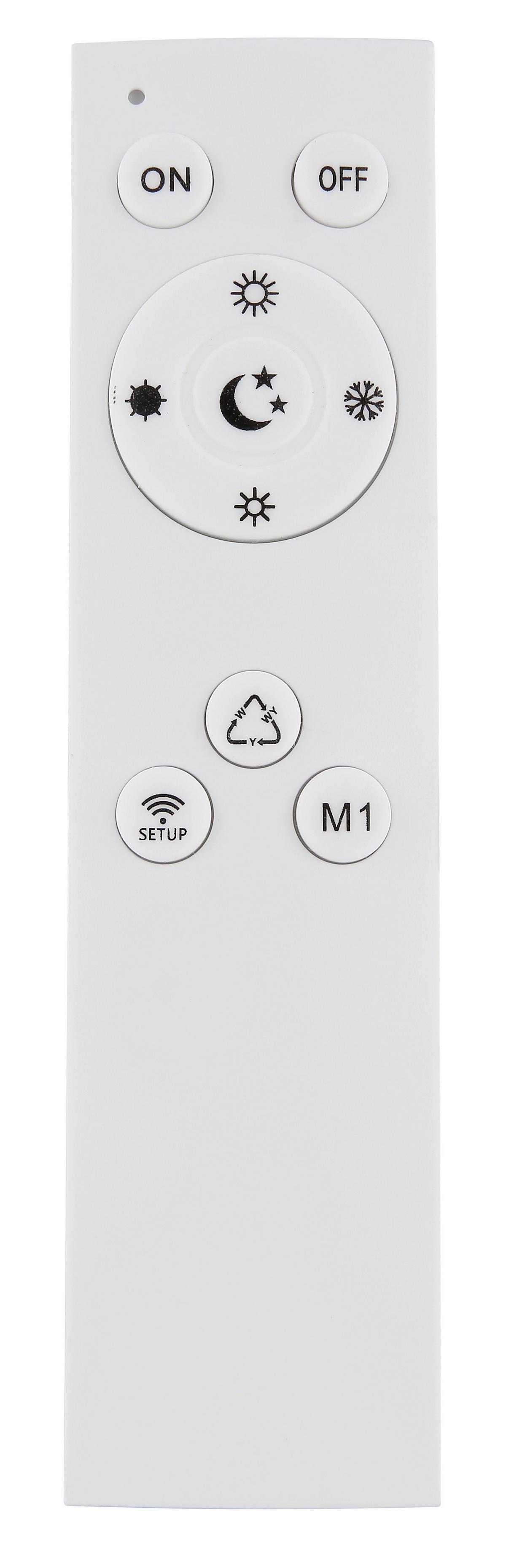 LED-DECKENLEUCHTE 48441-50SH RODERICK - Weiss/Opal, Konventionell, Kunststoff/Metall (50,3/50,3/6cm) - Globo