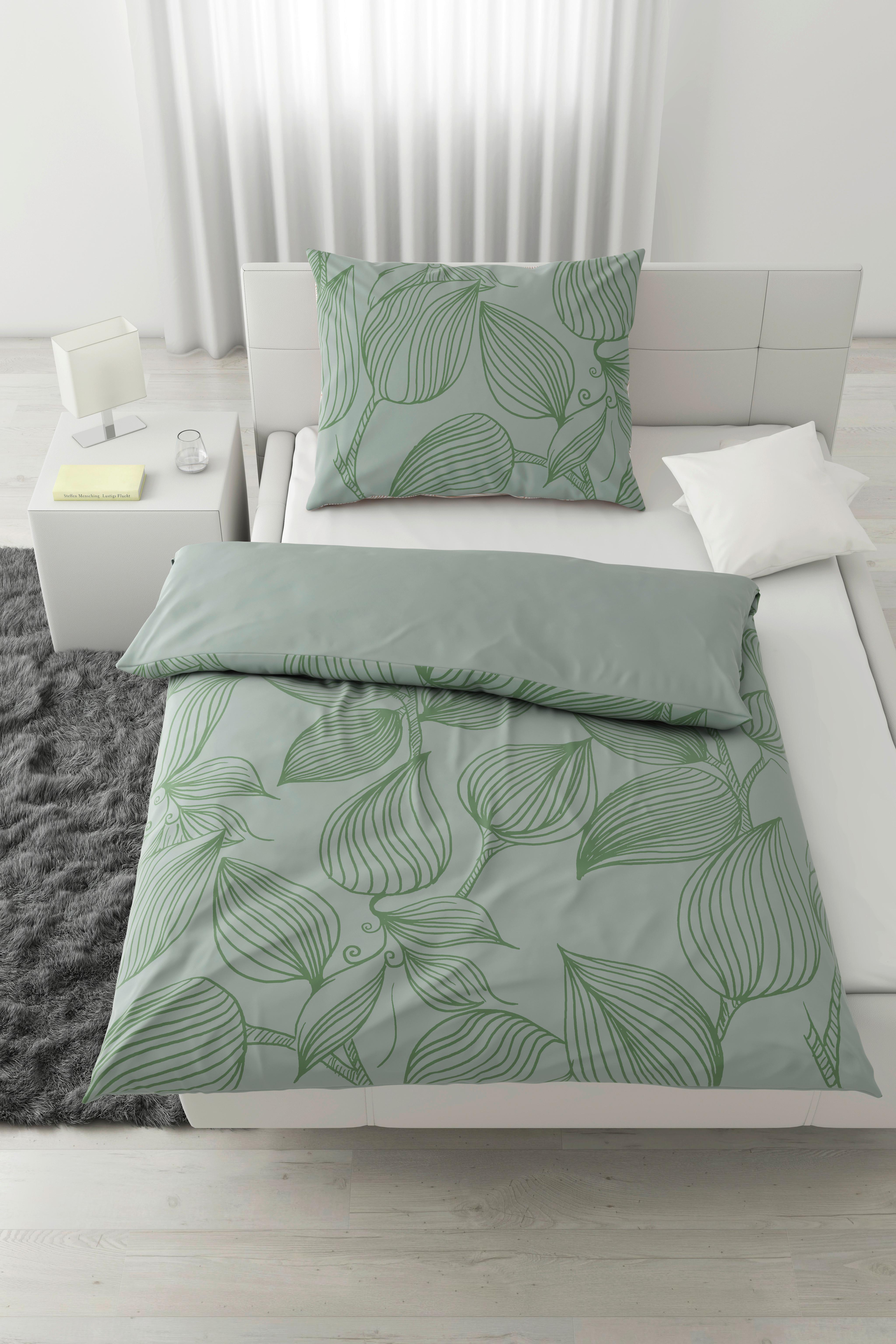 BETTWÄSCHESET GREEN HOUSE - Grün, Textil (160/210cm) - Modern Living