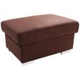 Tabure Cara - sivo rjava/krom, Romantika, tekstil (102/46/60cm) - Mömax modern living Tabure Cara - sivo rjava/krom, Romantika, tekstil (102/46/60cm) - Mömax modern living
