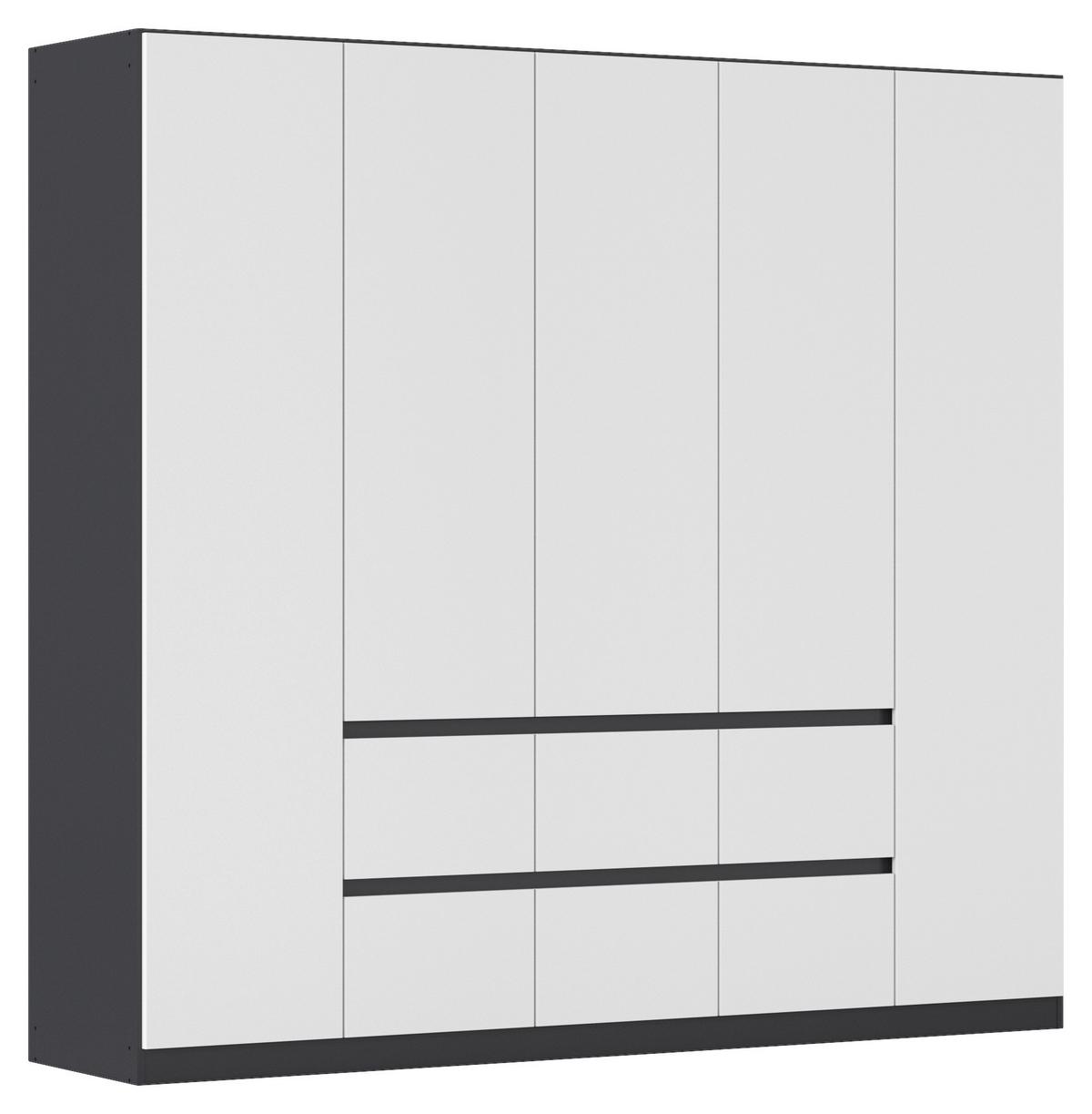 DULAP  USI ROTATIVE MAINZ - alb/gri, Basics, material pe bază de lemn (226/210/54cm) - Modern Living