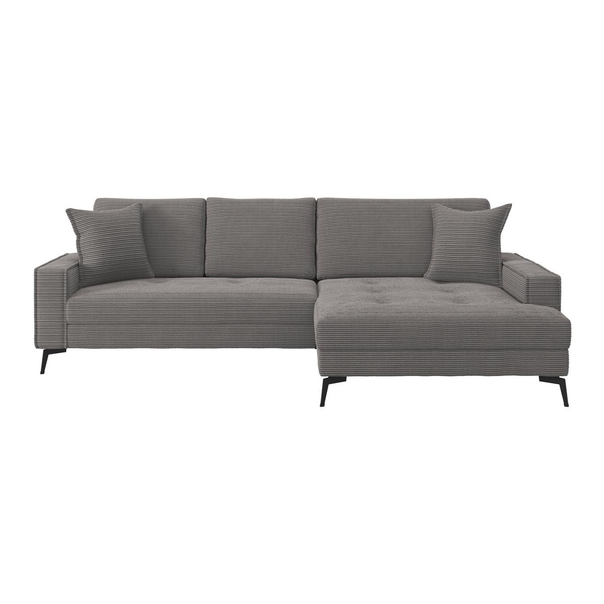 Kutna Garnitura Zero - crna/antracit, Trend, tekstil (286/173cm)