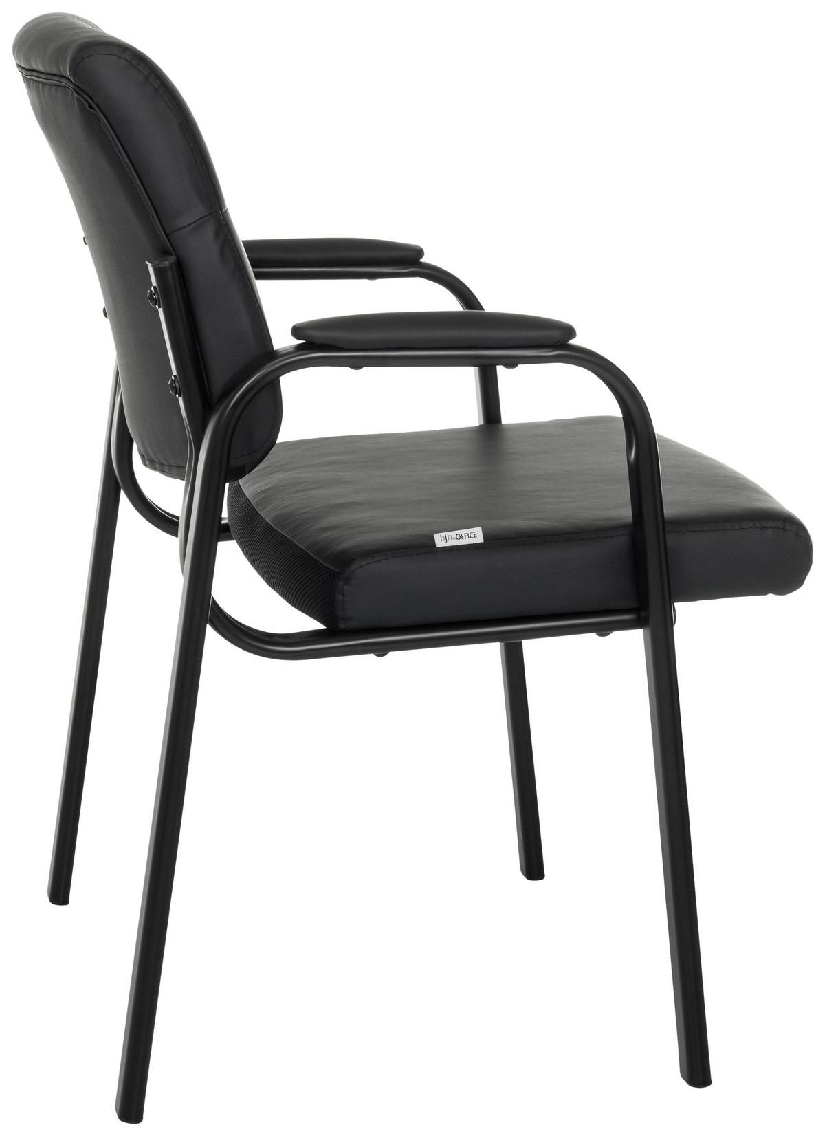 Konferenčni Stol Advie V Pu, Črna - črna, Moderno, kovina/usnje (60/85/64cm) - MID.YOU