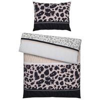 BETTWÄSCHESET SABBA - Sandfarben/Weiss, Lifestyle, Textil (160/210cm) - Modern Living