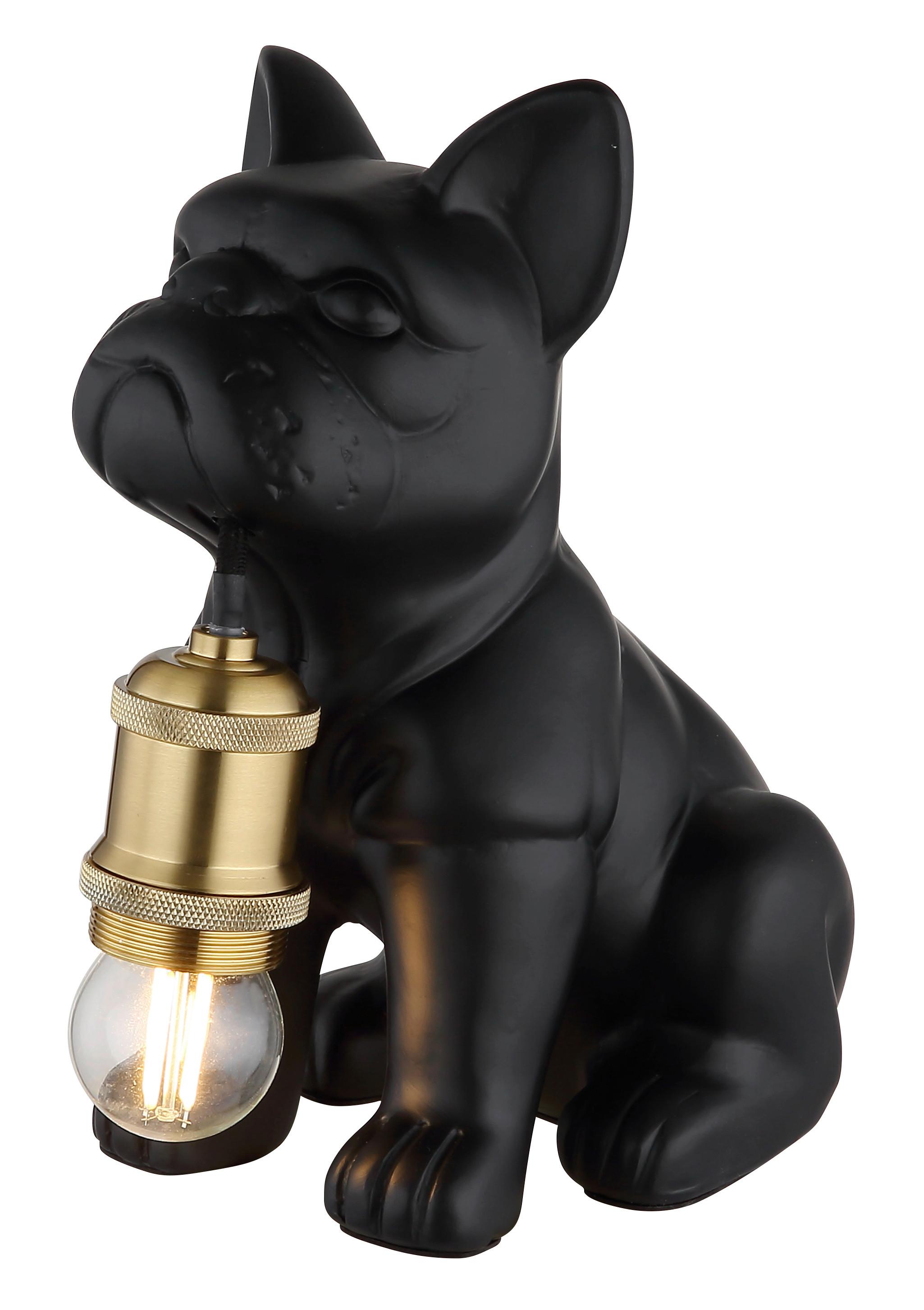 Tischleuchte Carlos Schwarz/Kupfer max. 60 Watt - Schwarz/Kupferfarben, Basics, Keramik/Metall (19,5/12,5/24cm)