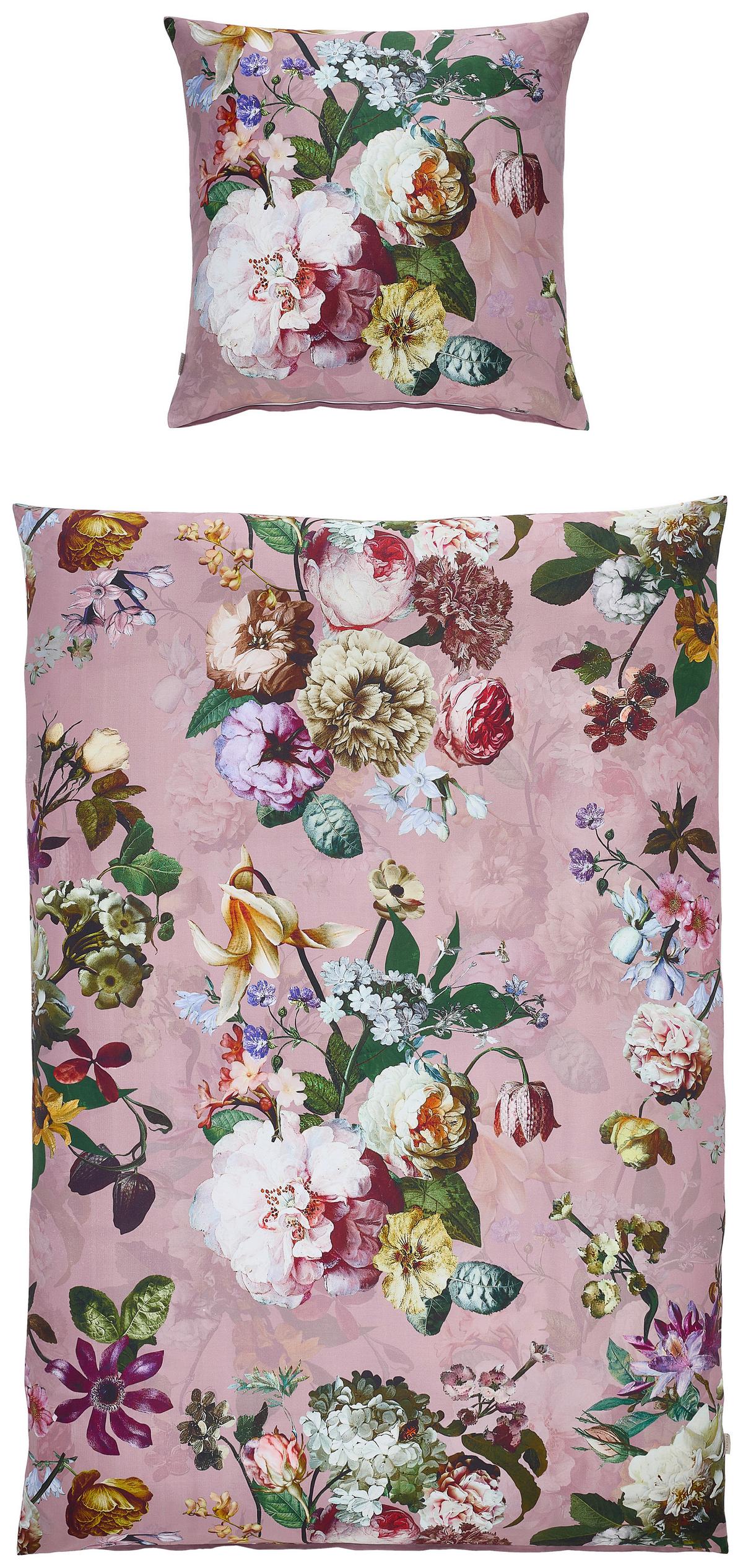 POŚCIEL DWUSTRONNA FLEUR - liliowy, Konventionell, tkanina (135/200cm) - Essenza