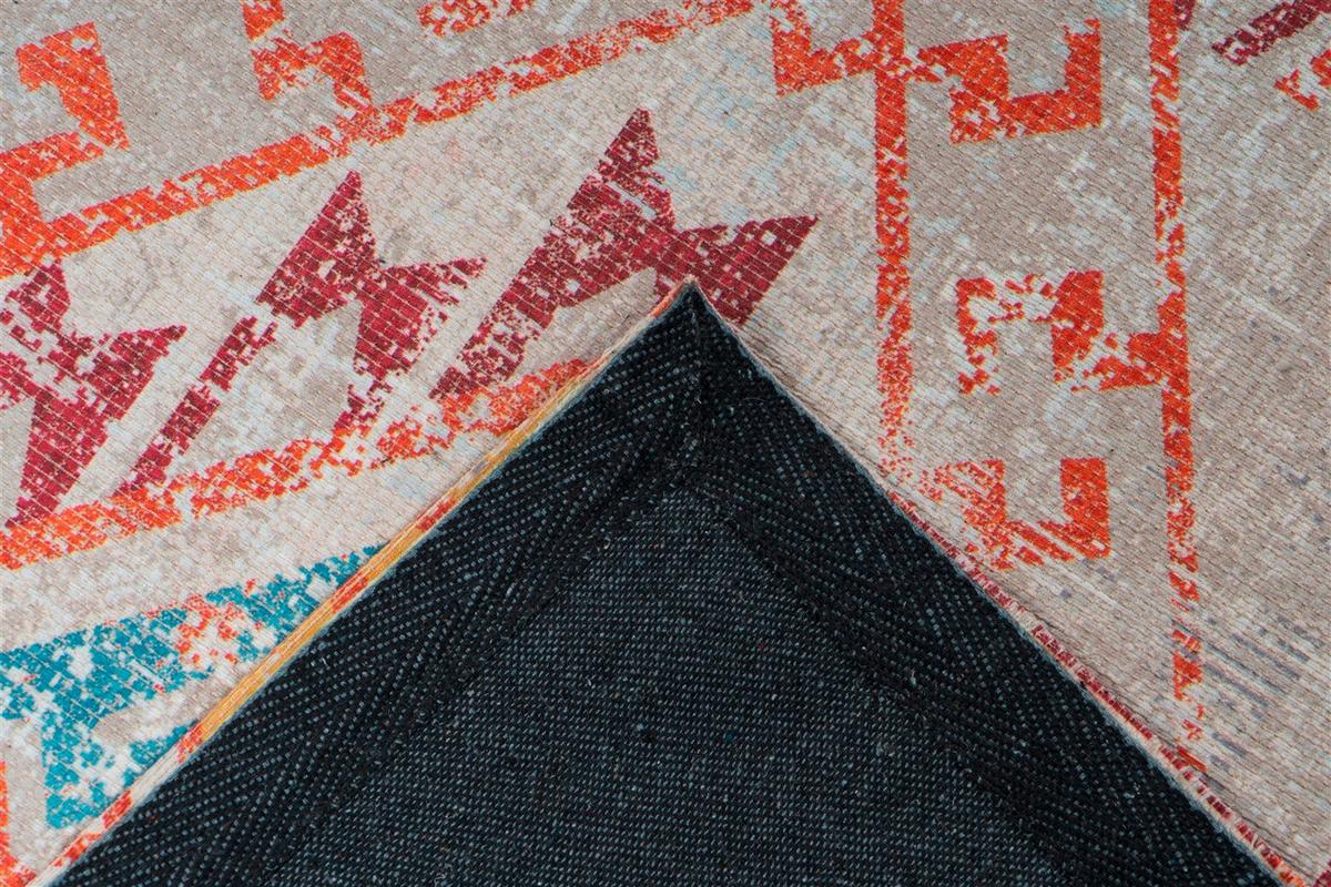 FLACHWEBETEPPICH INDIANA 200 MULTI / ORANGE - Multicolor/Orange, Konventionell, Textil (80/150cm) - Kayoom