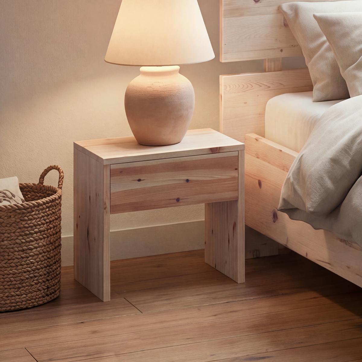 Nachtkästchen Sonja Naturfarben - Naturfarben, KONVENTIONELL, Holz (45/45/30cm) - Mömax