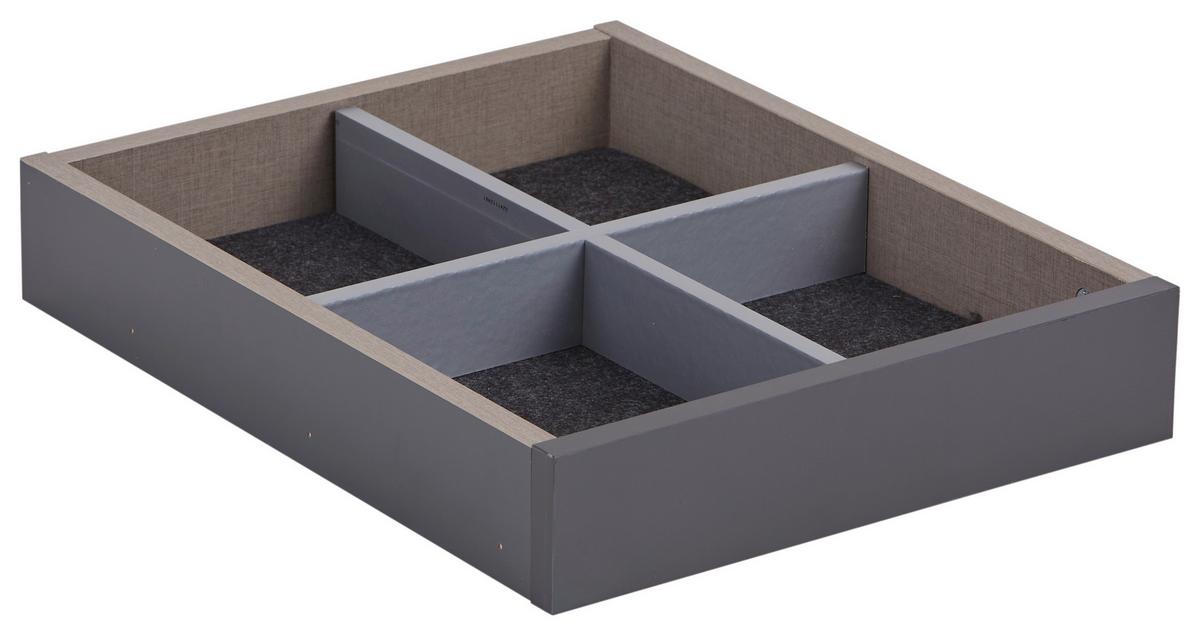 Schublade Unit in Grau - Grau, MODERN, Holzwerkstoff (42,4/8/53cm) - Based